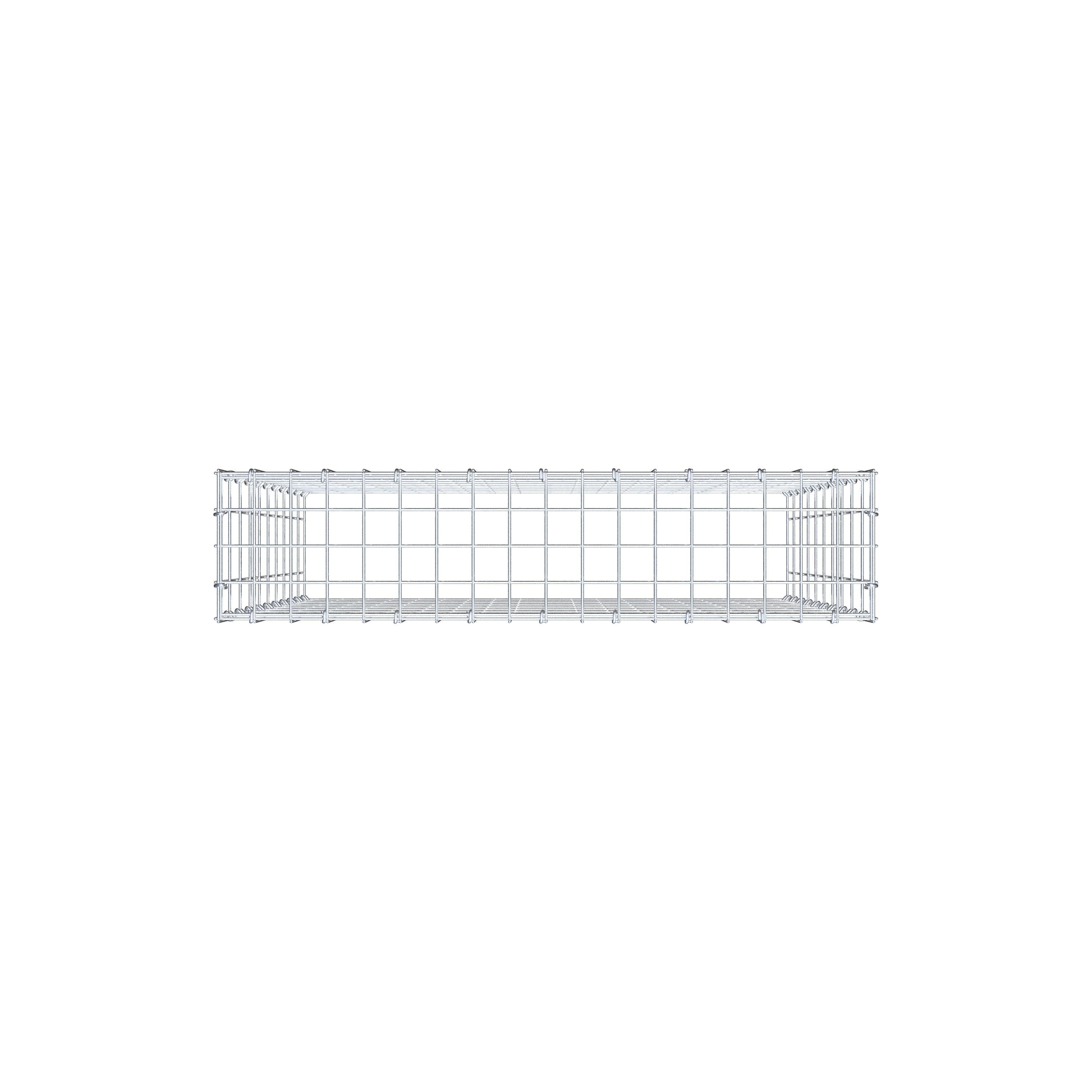 Monteret gabion type 3 100 cm x 90 cm x 20 cm (L x H x D), maskestørrelse 5 cm x 10 cm, C-ring