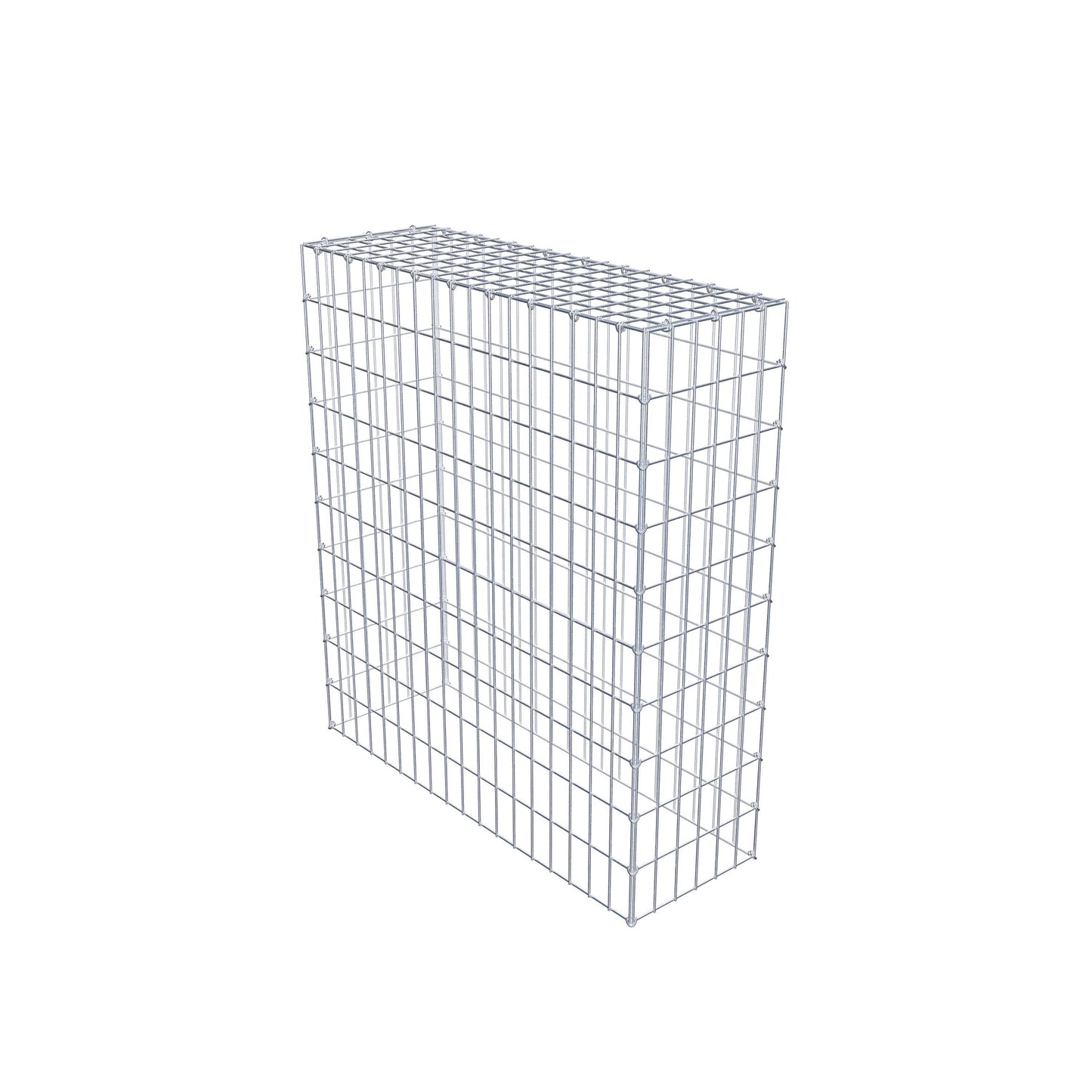 Mounted gabion type 3 100 cm x 90 cm x 30 cm (L x H x D), mesh size 5 cm x 10 cm, C-ring