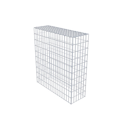 Mounted gabion type 3 100 cm x 90 cm x 30 cm (L x H x D), mesh size 5 cm x 10 cm, C-ring