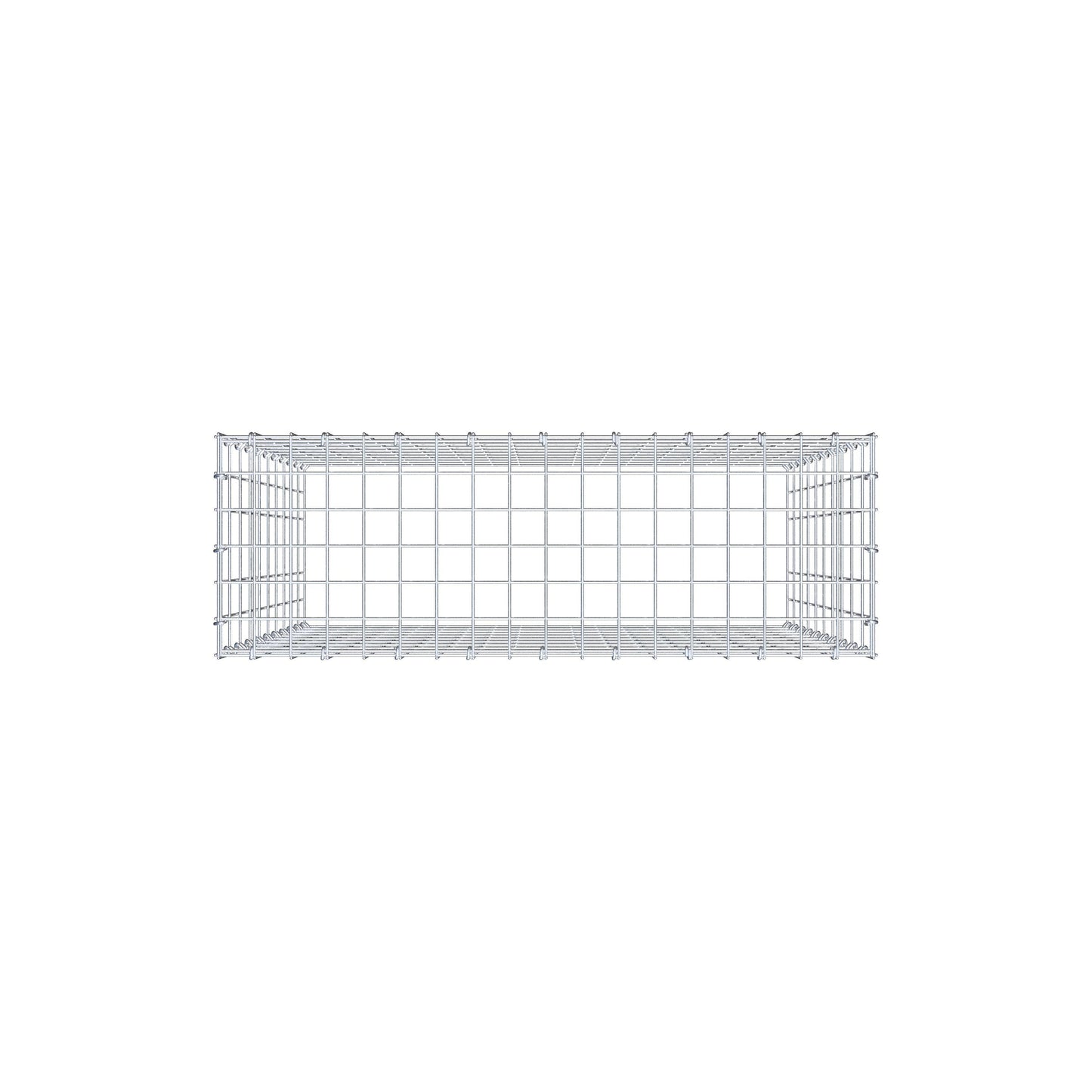 Mounted gabion type 3 100 cm x 90 cm x 30 cm (L x H x D), mesh size 5 cm x 10 cm, C-ring