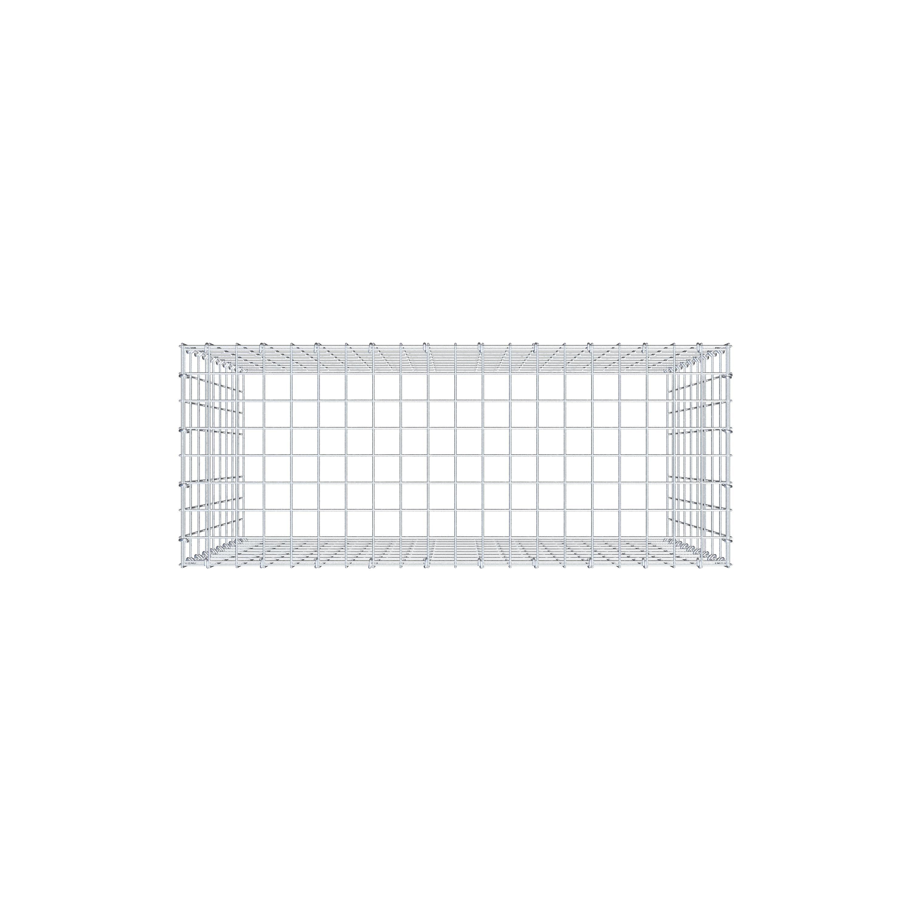 Gabbione aggiuntivo di tipo 3 100 cm x 90 cm x 40 cm (L x H x P), maglia 5 cm x 10 cm, anello a C