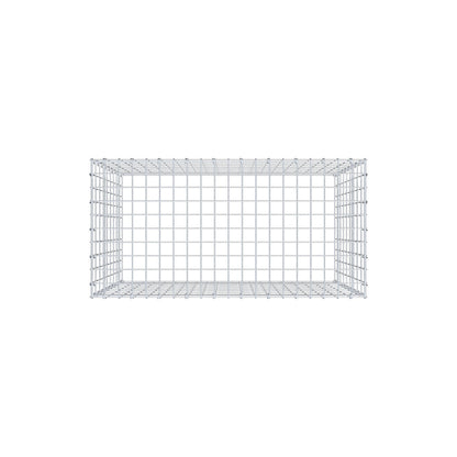 Mounted gabion type 3 100 cm x 90 cm x 50 cm (L x H x D), mesh size 5 cm x 10 cm, C-ring