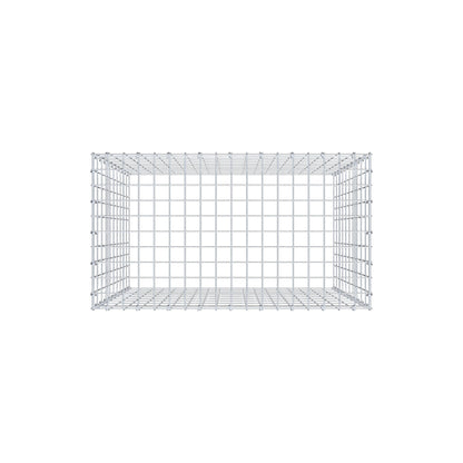 Mounted gabion type 3 100 cm x 90 cm x 50 cm (L x H x D), mesh size 5 cm x 10 cm, C-ring