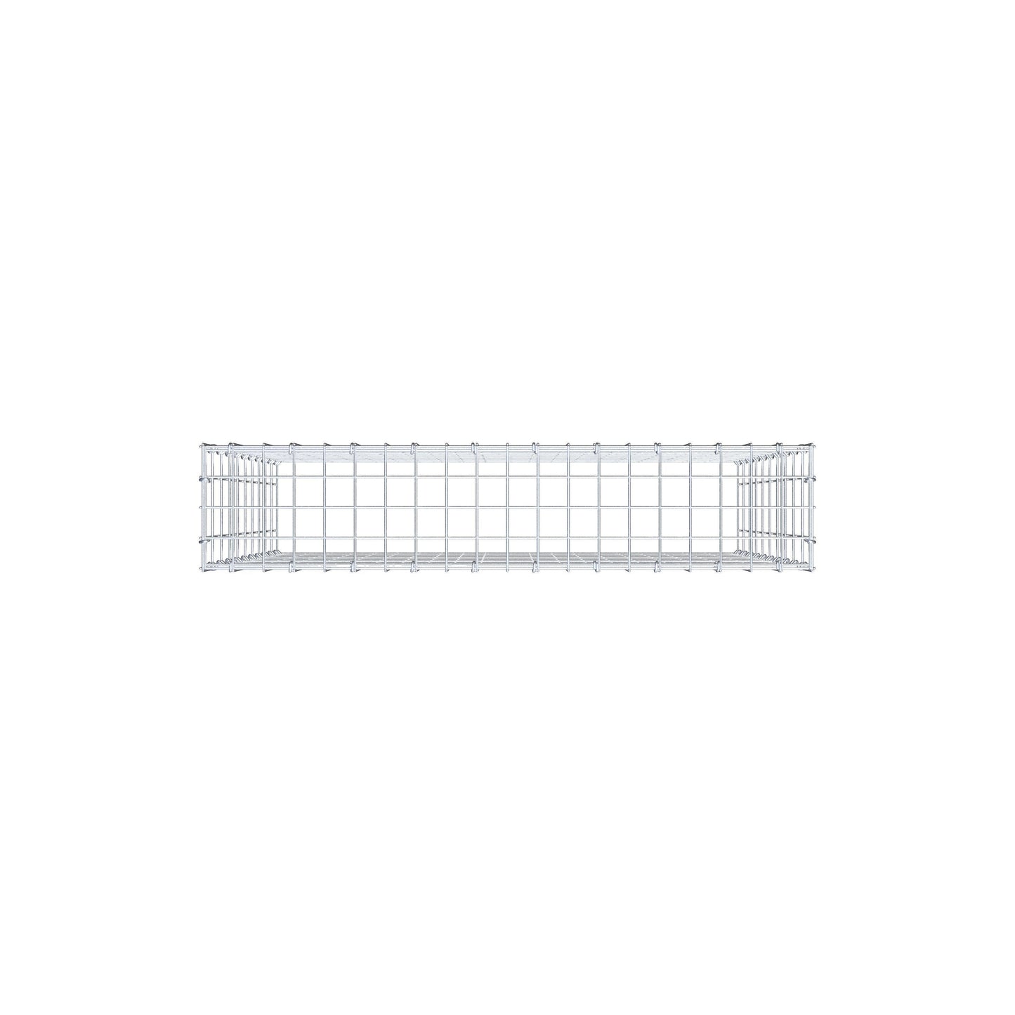 Monteret gabion type 3 100 cm x 100 cm x 20 cm (L x H x D), maskestørrelse 5 cm x 10 cm, C-ring
