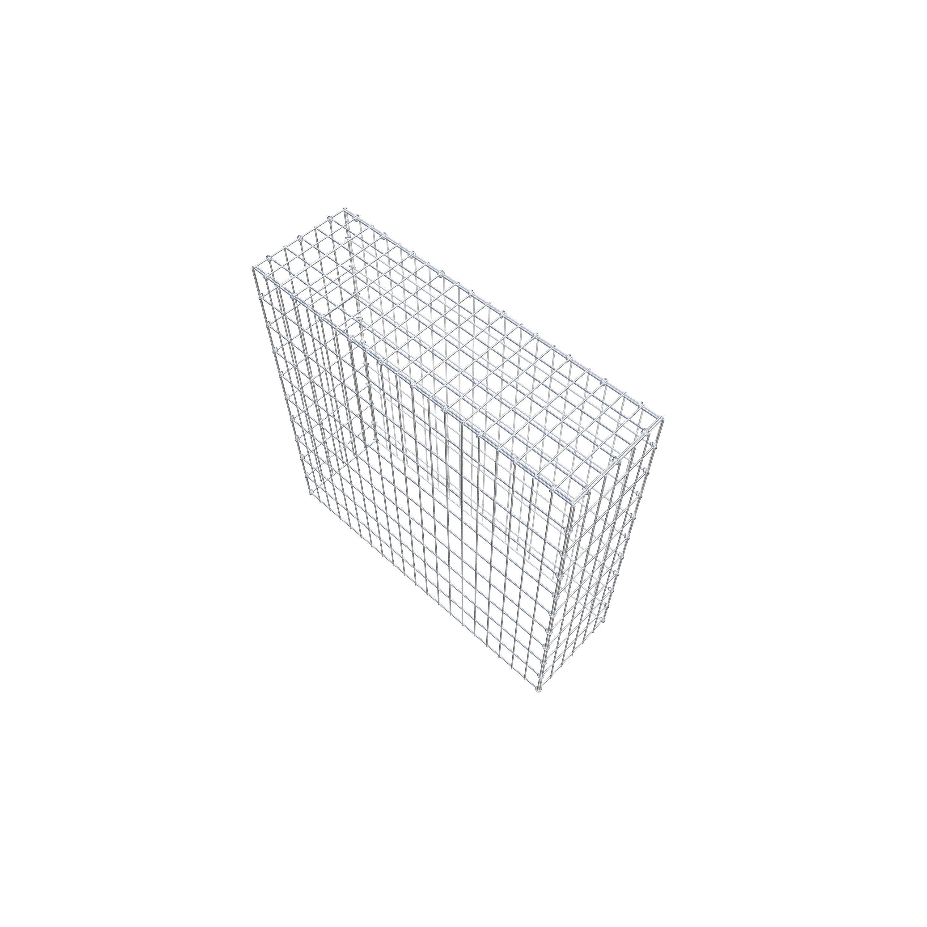 Monteret gabion type 3 100 cm x 100 cm x 30 cm (L x H x D), maskestørrelse 5 cm x 10 cm, C-ring