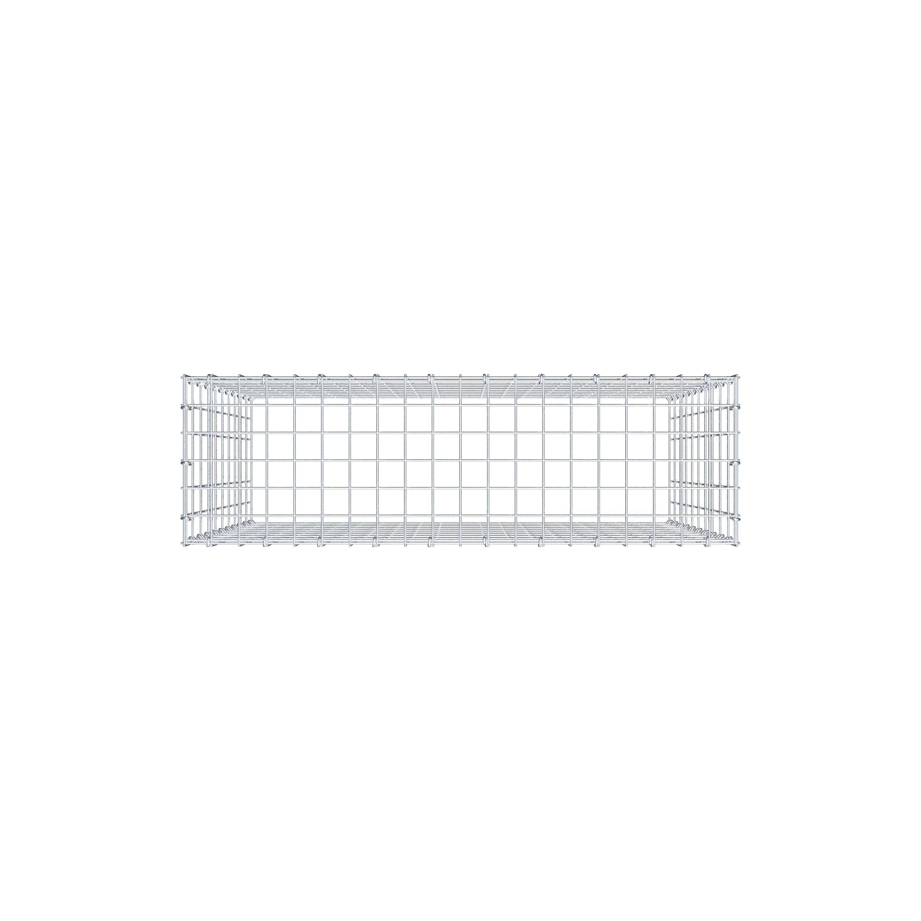 Monteret gabion type 3 100 cm x 100 cm x 30 cm (L x H x D), maskestørrelse 5 cm x 10 cm, C-ring