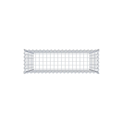 Grown-on gabion type 3 100 cm x 100 cm x 30 cm (L x H x D), mesh size 5 cm x 10 cm, spiral