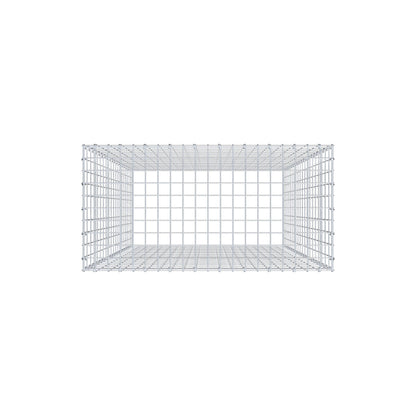 Mounted gabion type 3 200 cm x 100 cm x 50 cm (L x H x D), mesh size 5 cm x 10 cm, C-ring