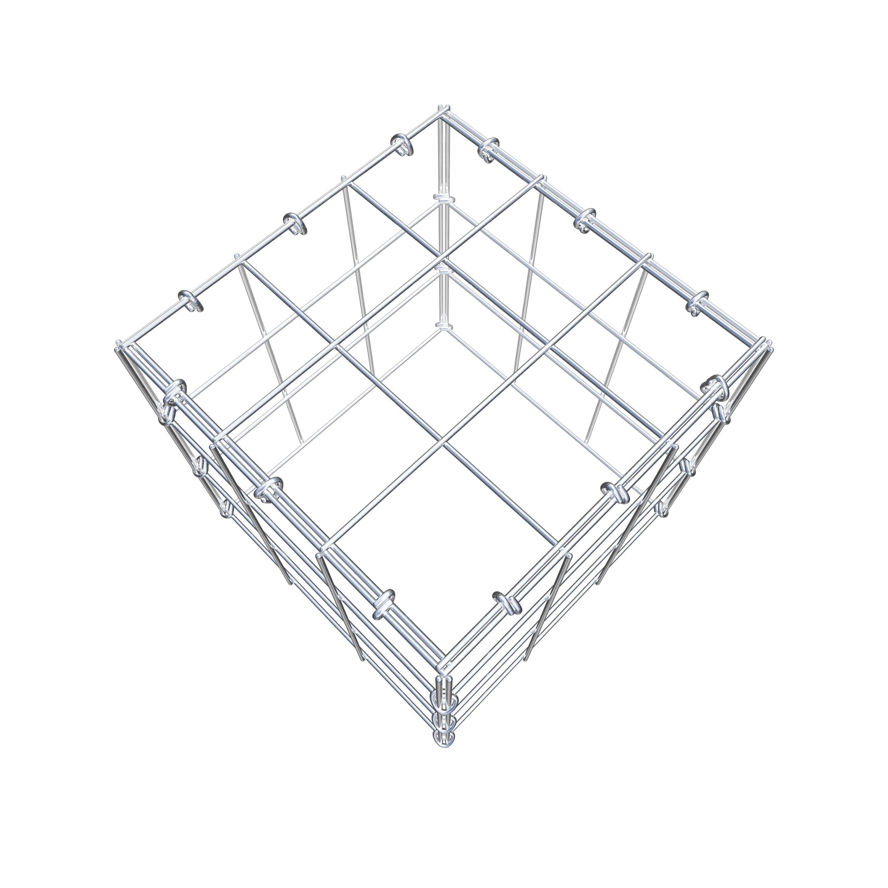 Monteret gabion type 3 30 cm x 30 cm x 30 cm (L x H x D), maskestørrelse 10 cm x 10 cm, C-ring