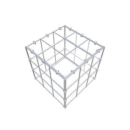 Mounted gabion type 3 30 cm x 30 cm x 30 cm (L x H x D), mesh size 10 cm x 10 cm, C-ring