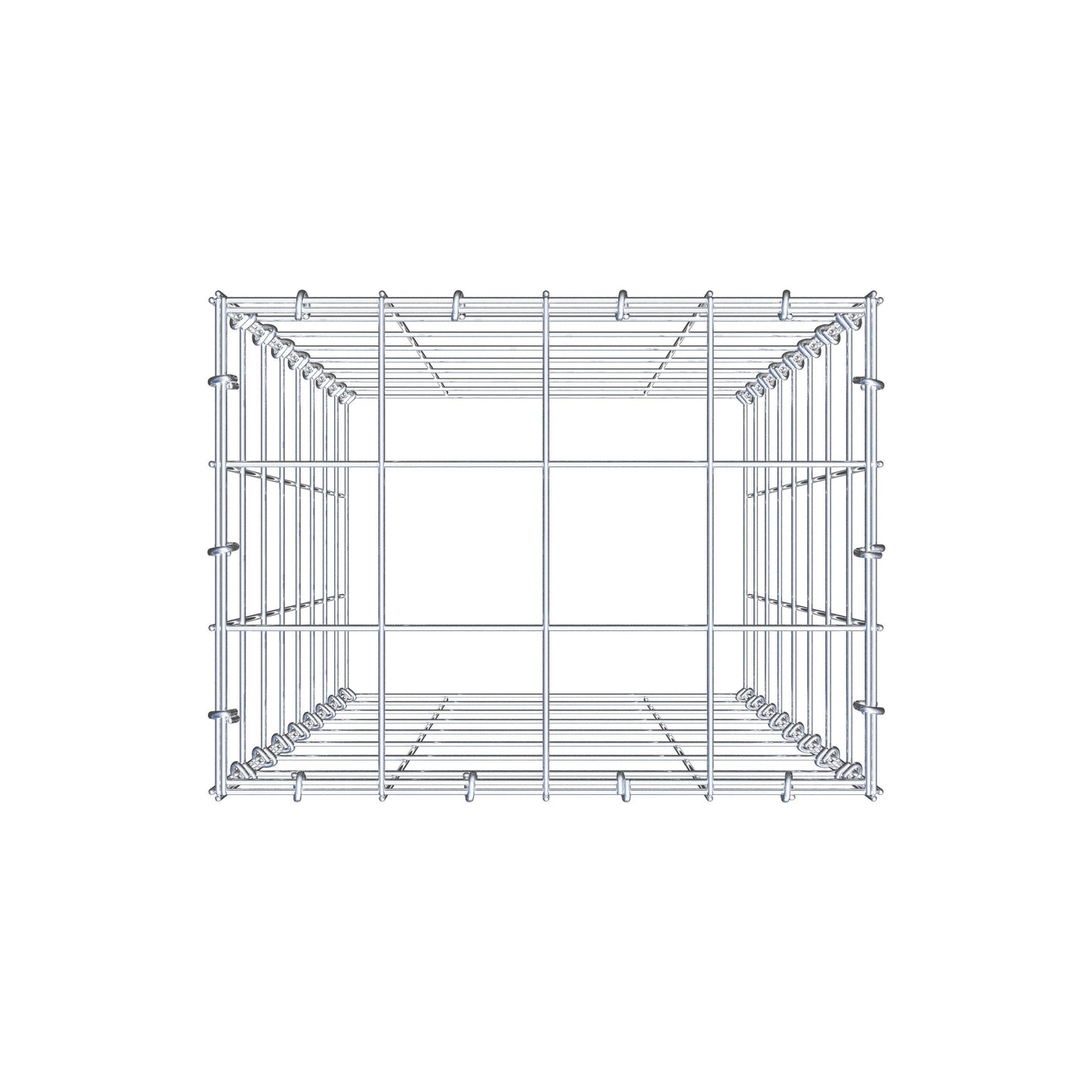 Mounted gabion type 3 80 cm x 40 cm x 30 cm (L x H x D), mesh size 10 cm x 10 cm, C-ring