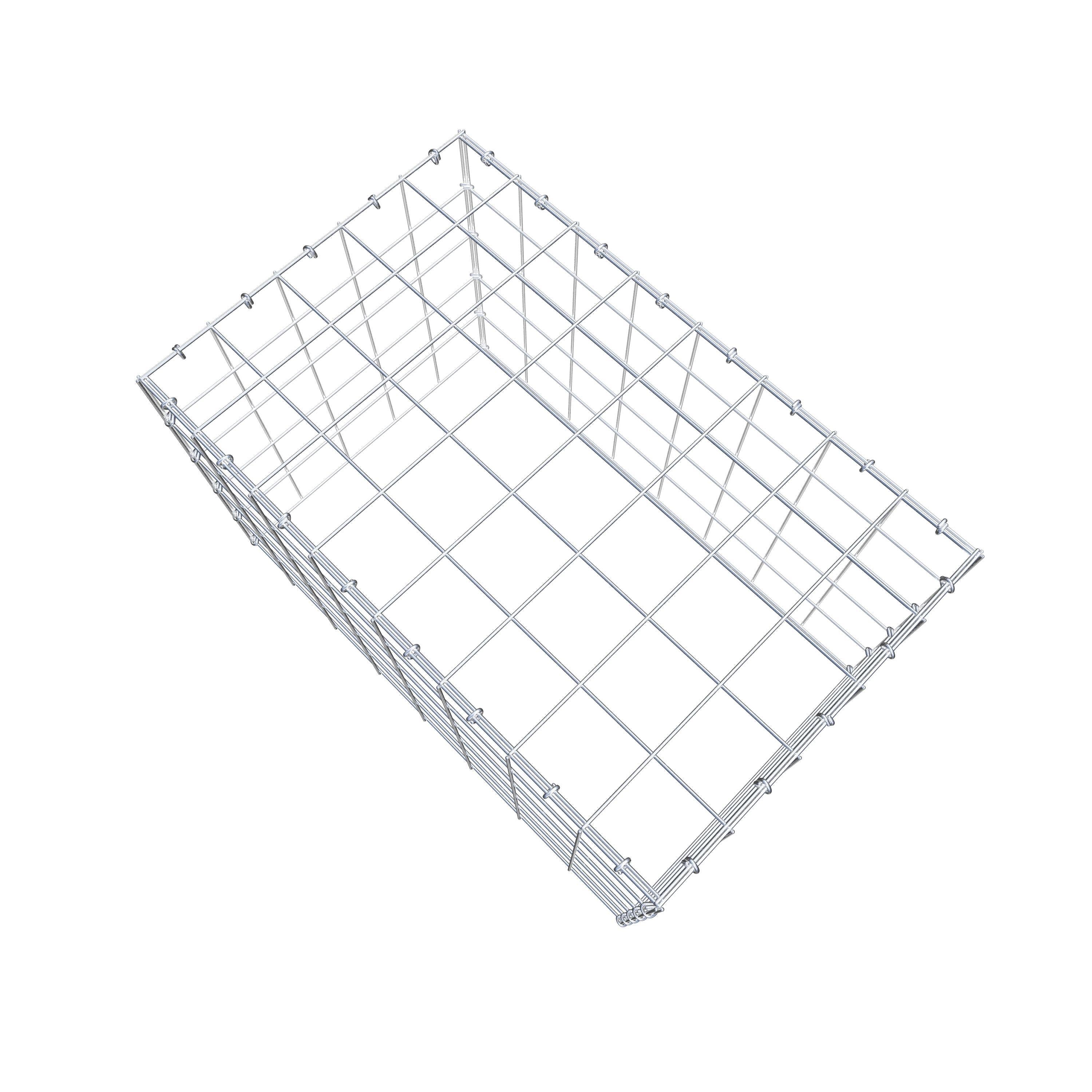 Monteret gabion type 3 80 cm x 50 cm x 50 cm (L x H x D), maskestørrelse 10 cm x 10 cm, C-ring