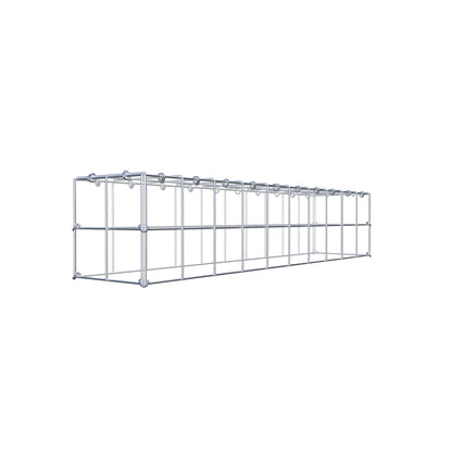 Mounted gabion type 3 100 cm x 20 cm x 20 cm (L x H x D), mesh size 10 cm x 10 cm, C-ring