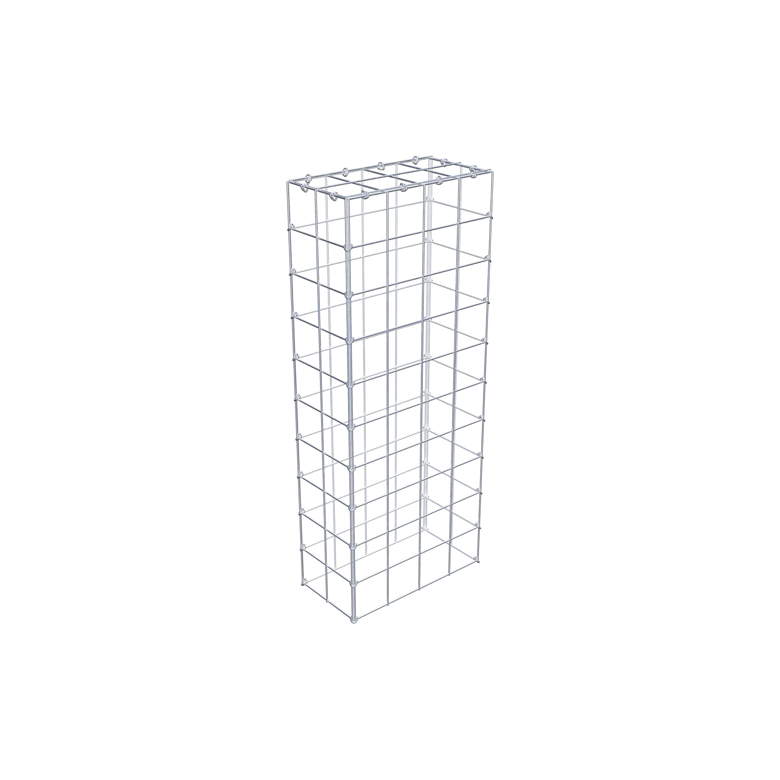 Monteret gabion type 3 100 cm x 20 cm x 40 cm (L x H x D), maskestørrelse 10 cm x 10 cm, C-ring