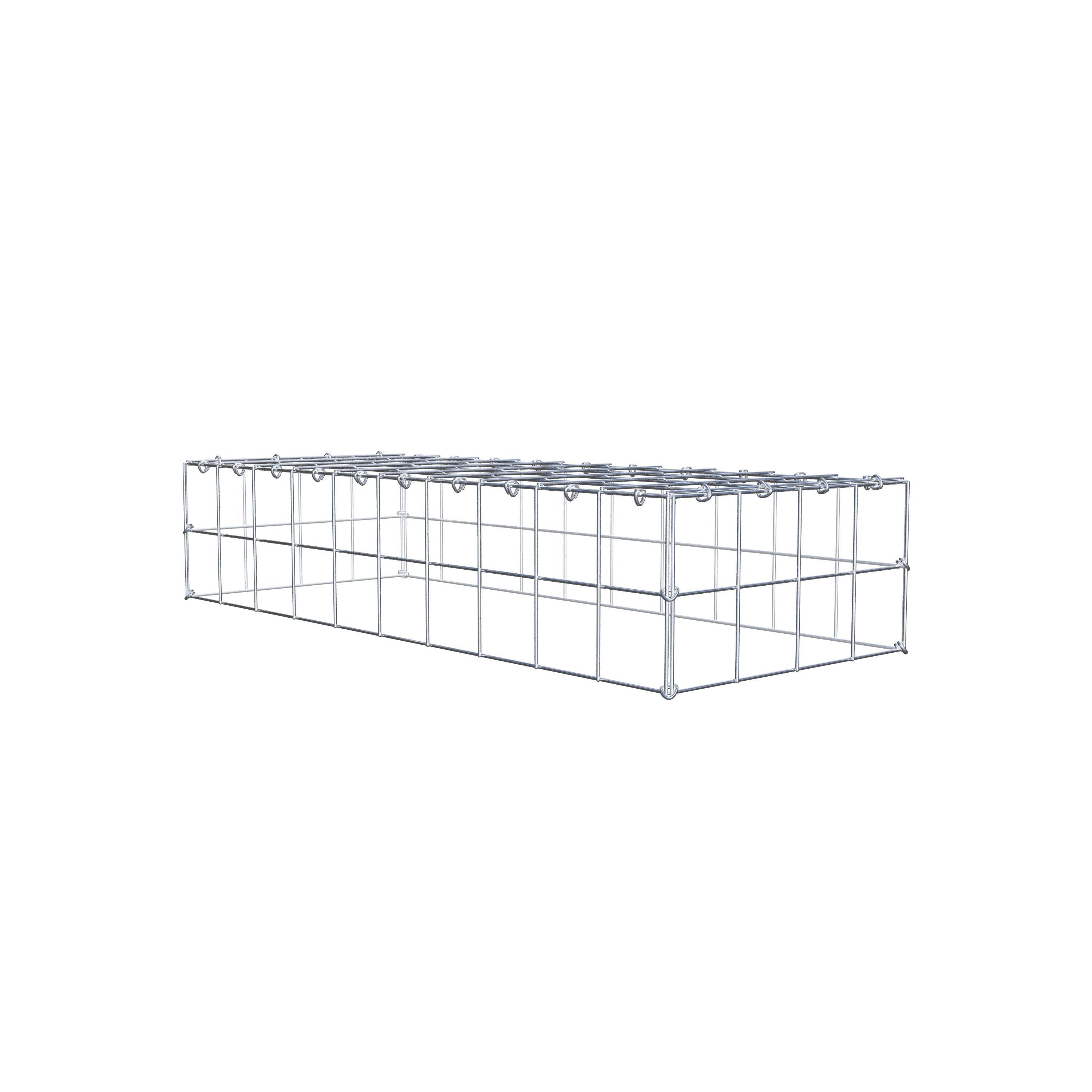 Monteret gabion type 3 100 cm x 20 cm x 40 cm (L x H x D), maskestørrelse 10 cm x 10 cm, C-ring