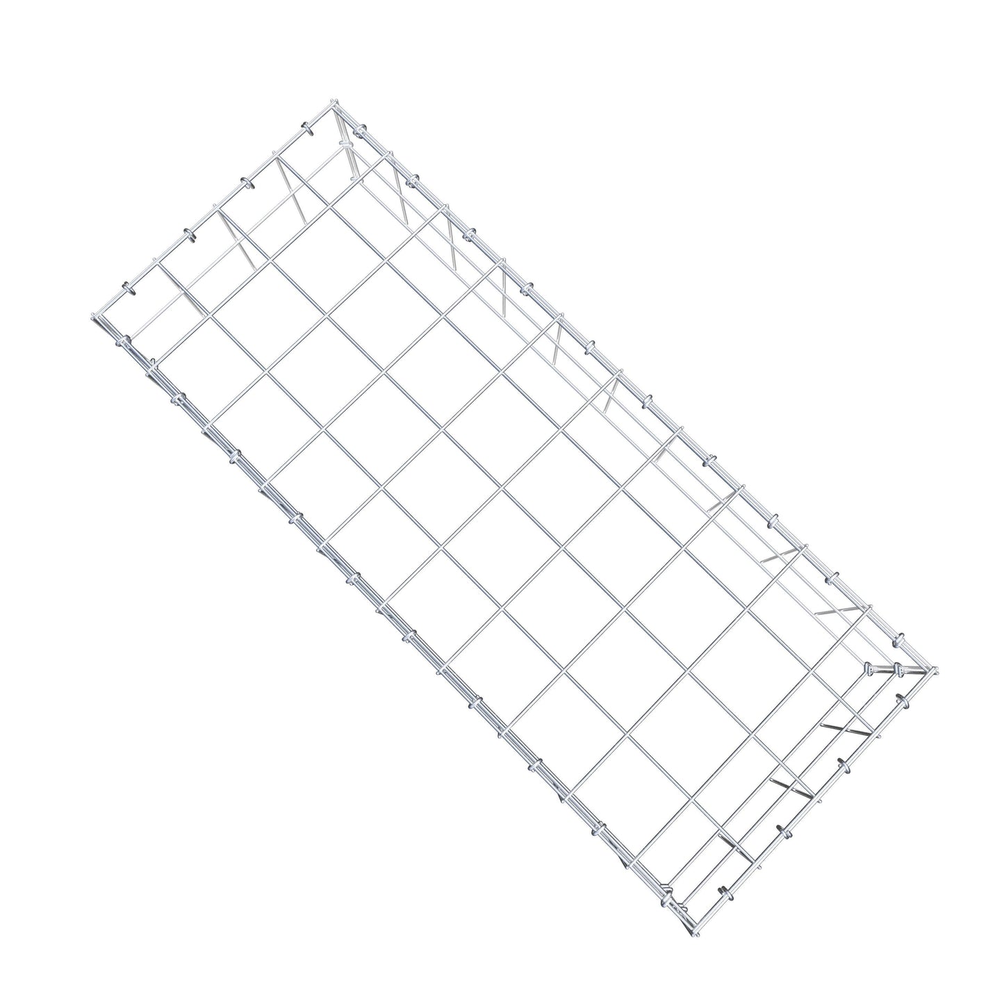 Mounted gabion type 3 100 cm x 20 cm x 40 cm (L x H x D), mesh size 10 cm x 10 cm, C-ring
