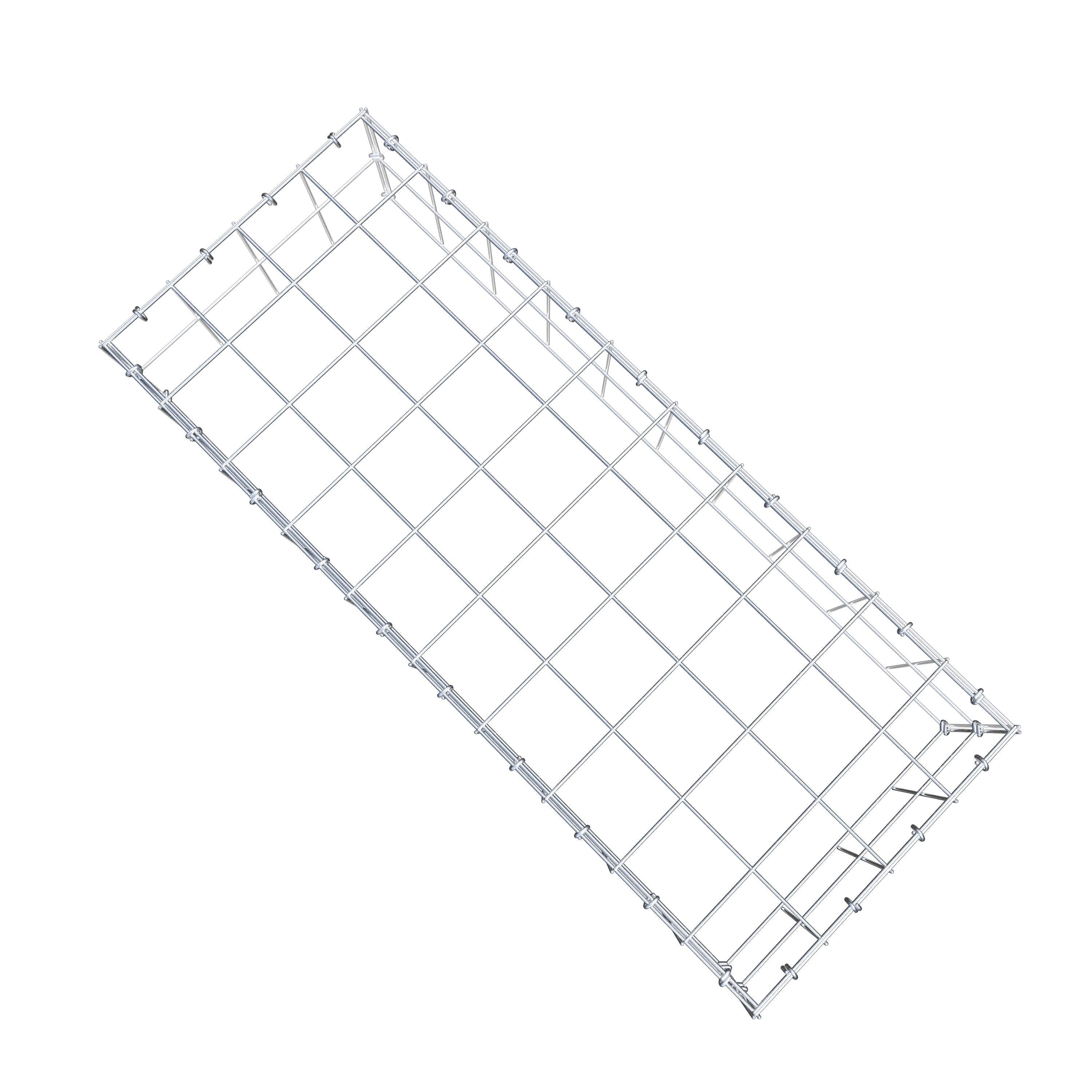 Monteret gabion type 3 100 cm x 20 cm x 40 cm (L x H x D), maskestørrelse 10 cm x 10 cm, C-ring