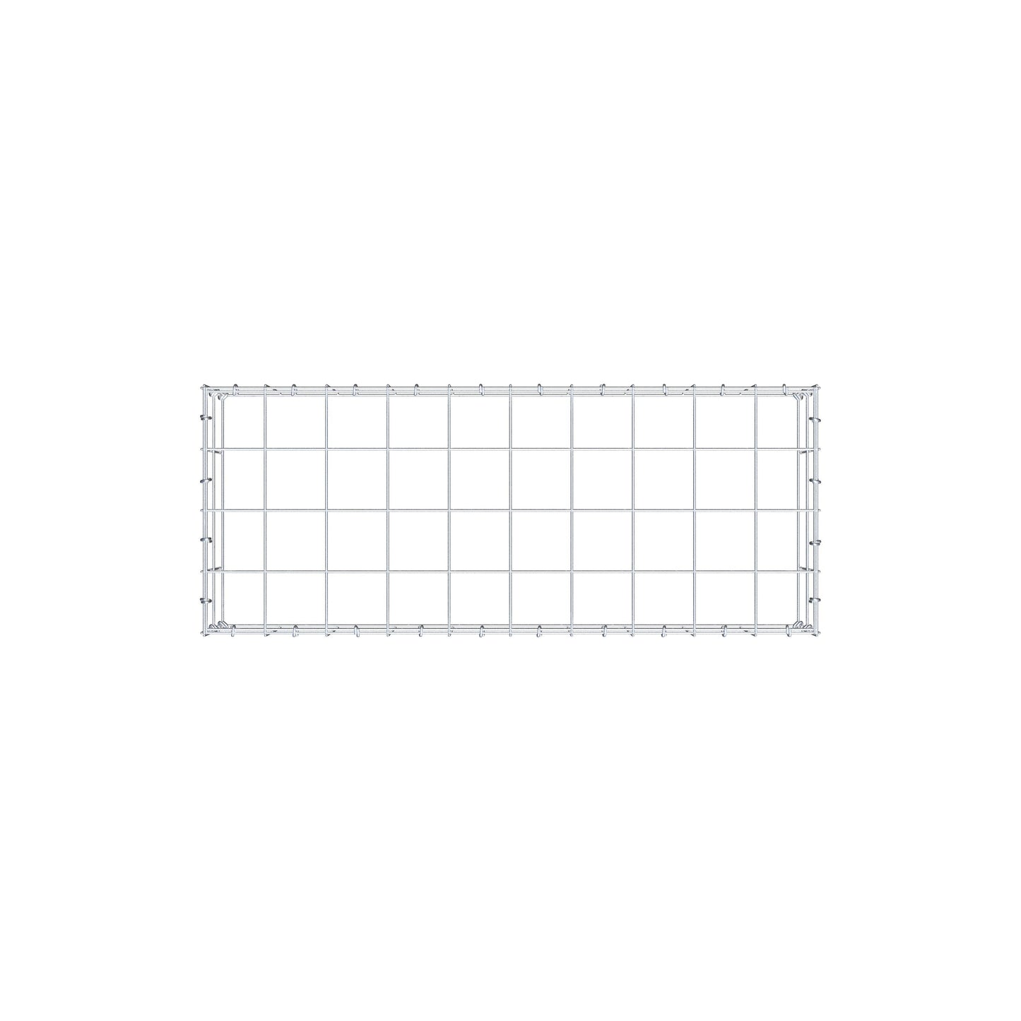 Mounted gabion type 3 100 cm x 20 cm x 40 cm (L x H x D), mesh size 10 cm x 10 cm, C-ring