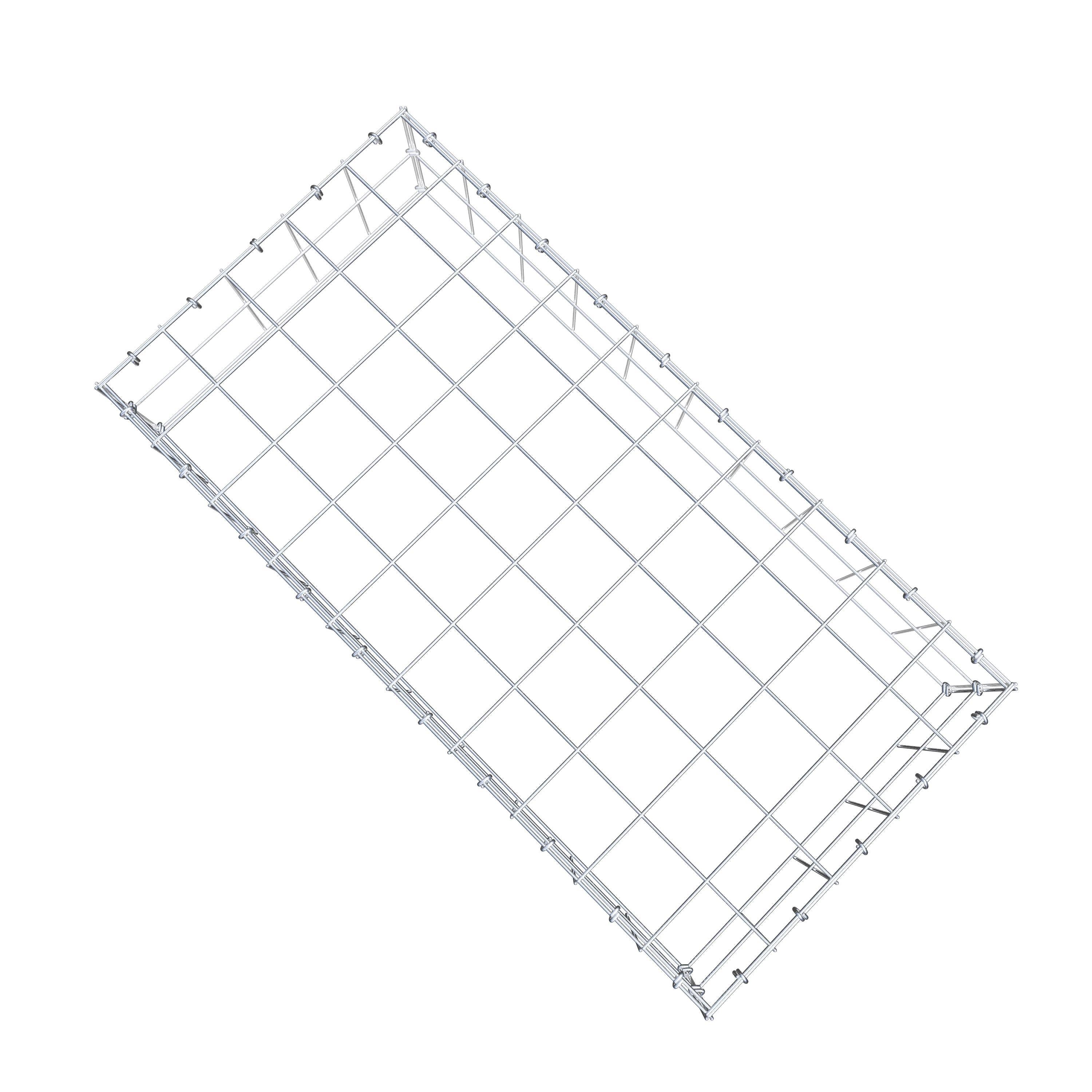 Gabião Tipo 3 100 cm x 20 cm x 50 cm (C x A x P), malhagem 10 cm x 10 cm, anel C