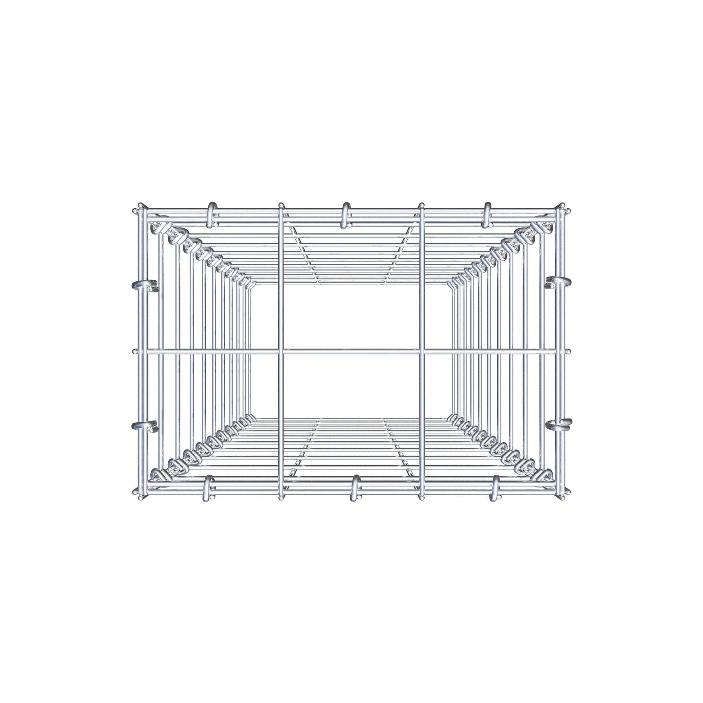 Mounted gabion type 3 100 cm x 30 cm x 20 cm (L x H x D), mesh size 10 cm x 10 cm, C-ring