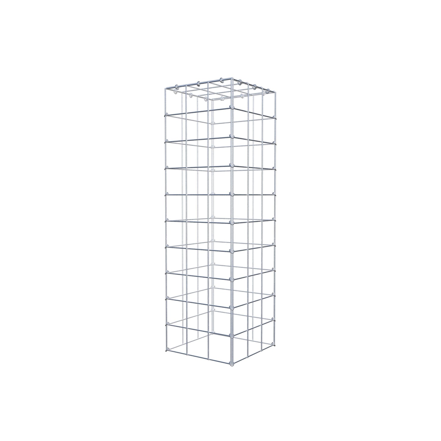 Mounted gabion type 3 100 cm x 30 cm x 30 cm (L x H x D), mesh size 10 cm x 10 cm, C-ring