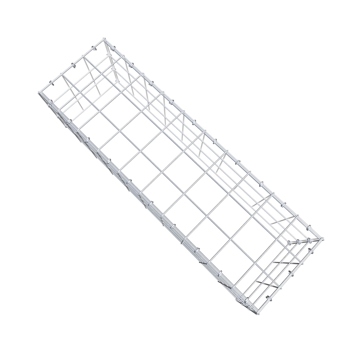Mounted gabion type 3 100 cm x 30 cm x 30 cm (L x H x D), mesh size 10 cm x 10 cm, C-ring