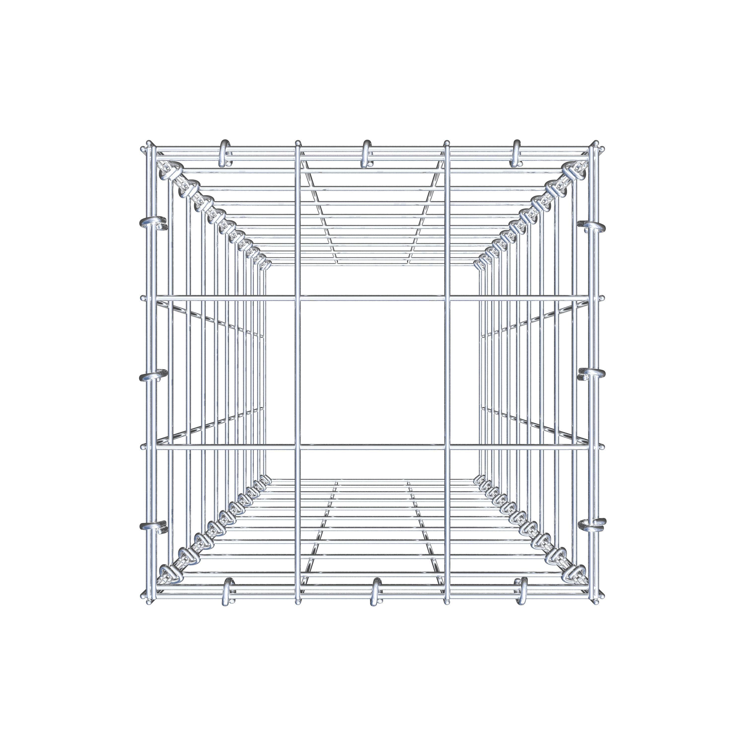 Gabião Tipo 3 100 cm x 30 cm x 30 cm (C x A x P), malhagem 10 cm x 10 cm, anel C