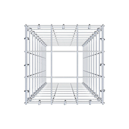 Mounted gabion type 3 100 cm x 30 cm x 30 cm (L x H x D), mesh size 10 cm x 10 cm, C-ring