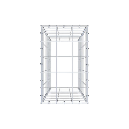 Mounted gabion type 3 100 cm x 30 cm x 50 cm (L x H x D), mesh size 10 cm x 10 cm, C-ring