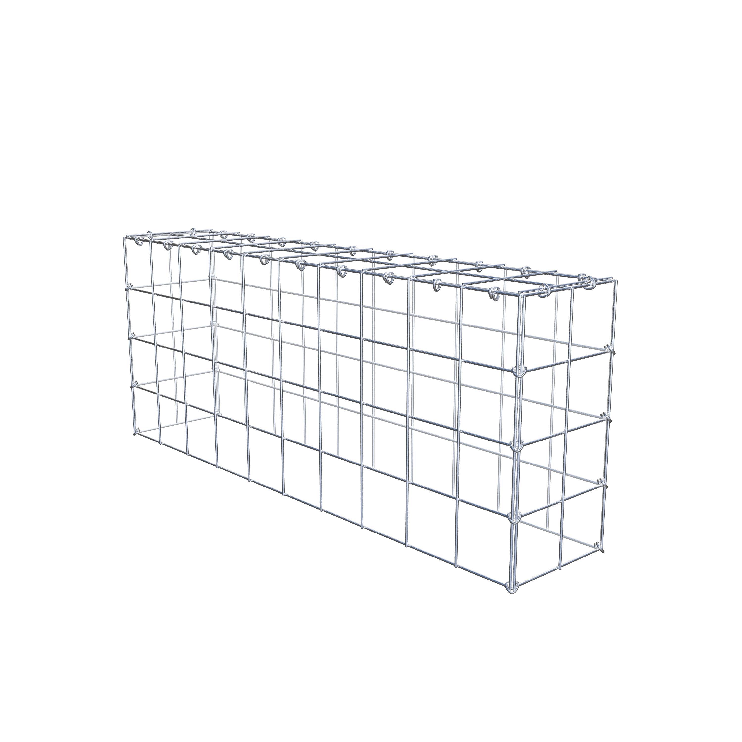 Monteret gabion type 3 100 cm x 40 cm x 20 cm (L x H x D), maskestørrelse 10 cm x 10 cm, C-ring