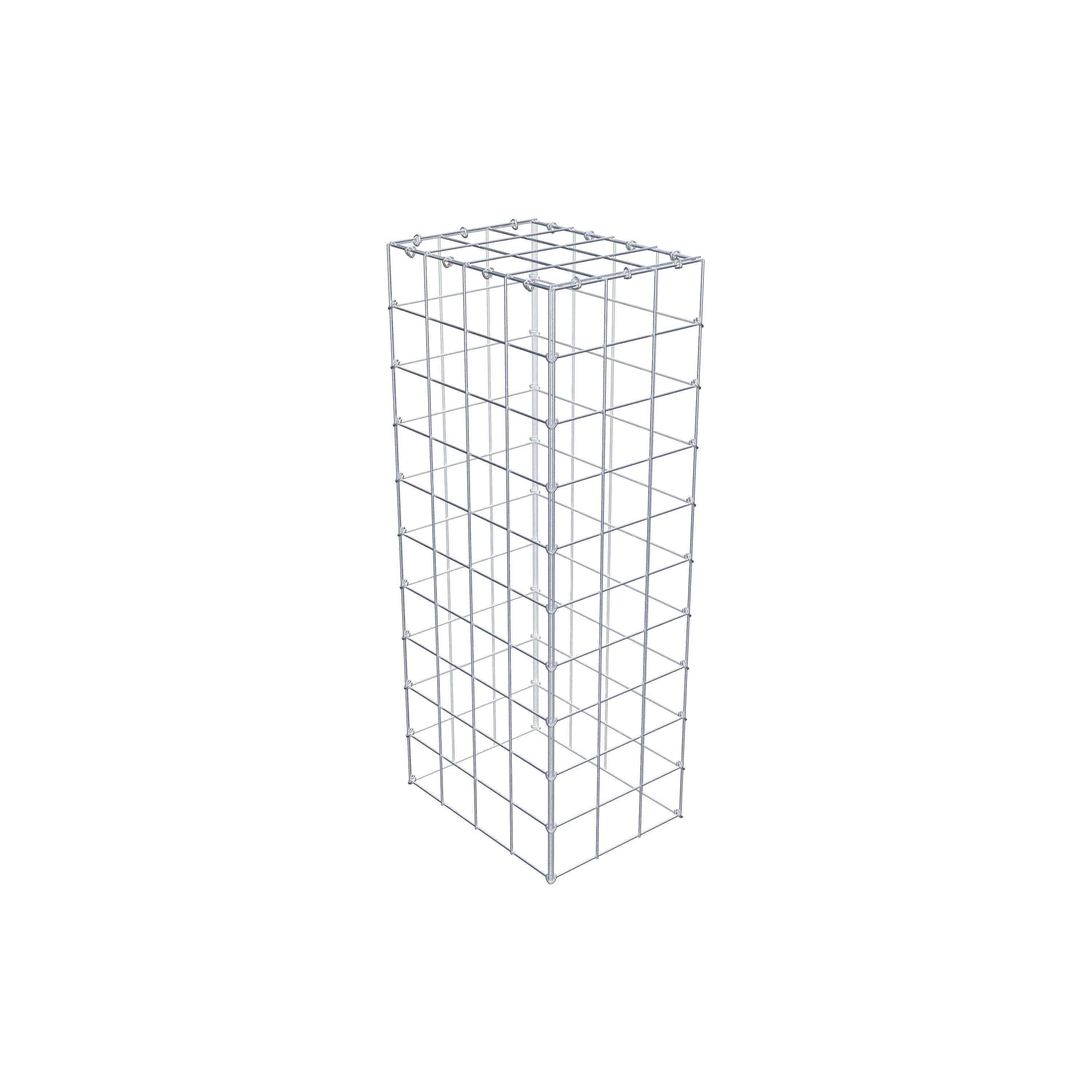 Monteret gabion type 3 100 cm x 40 cm x 30 cm (L x H x D), maskestørrelse 10 cm x 10 cm, C-ring