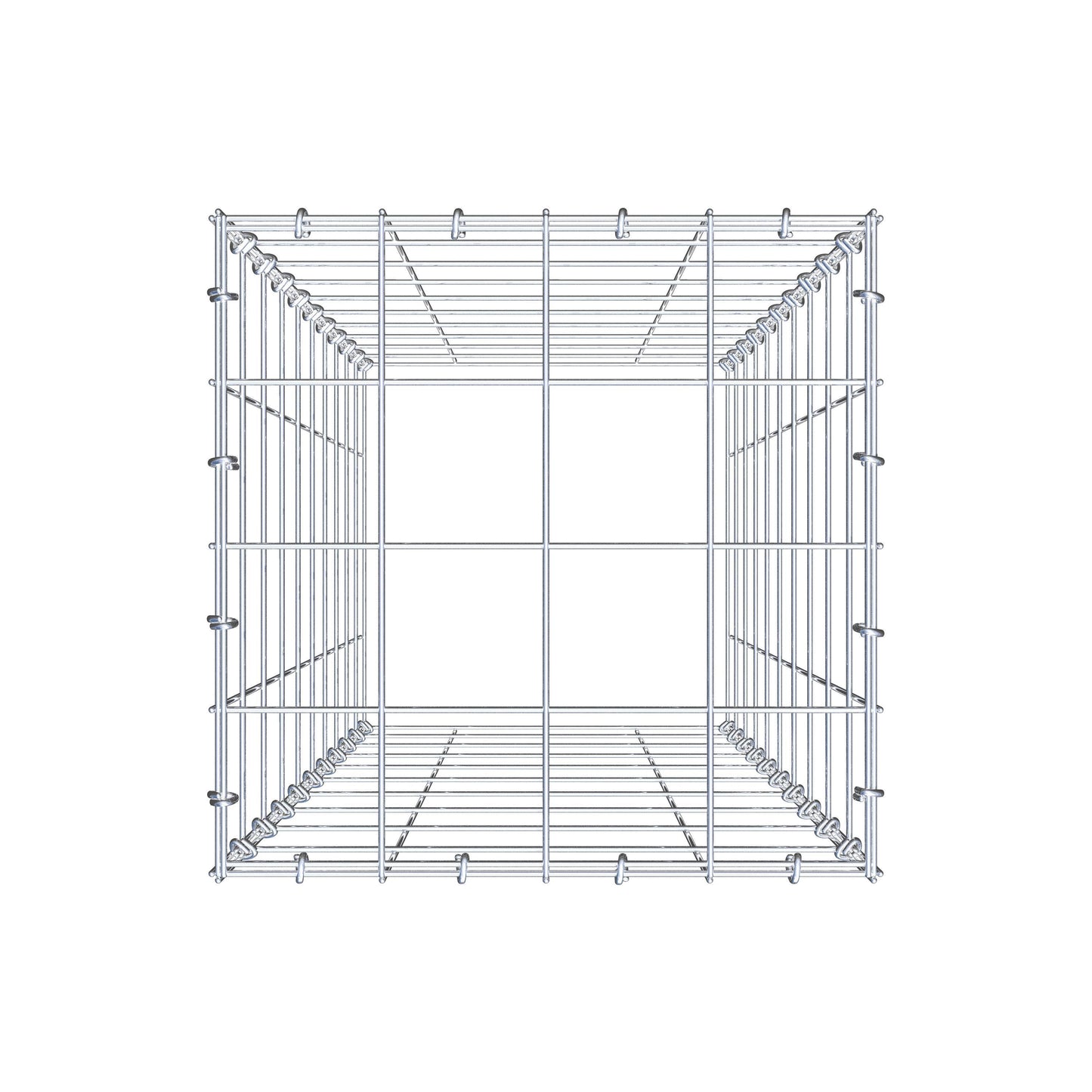 Monteret gabion type 3 100 cm x 40 cm x 40 cm (L x H x D), maskestørrelse 10 cm x 10 cm, C-ring