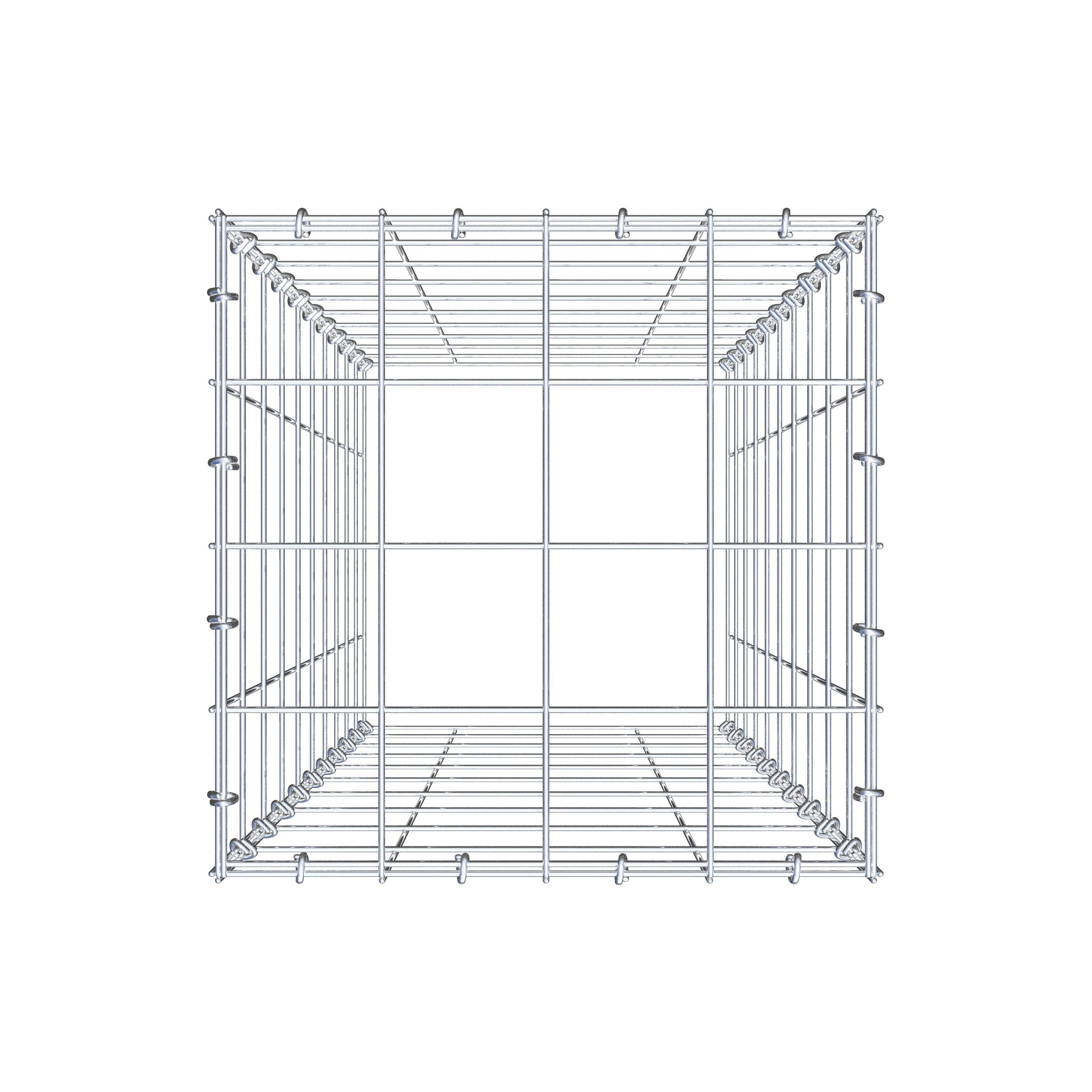 Monteret gabion type 3 100 cm x 40 cm x 40 cm (L x H x D), maskestørrelse 10 cm x 10 cm, C-ring