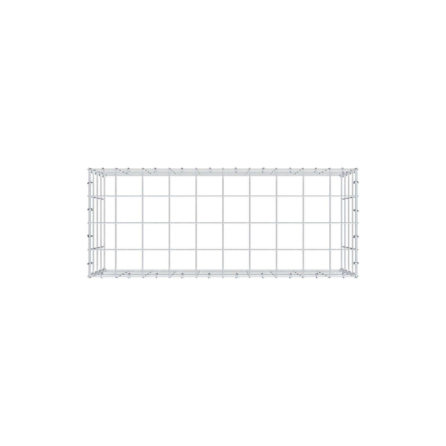 Monteret gabion type 3 100 cm x 40 cm x 40 cm (L x H x D), maskestørrelse 10 cm x 10 cm, C-ring