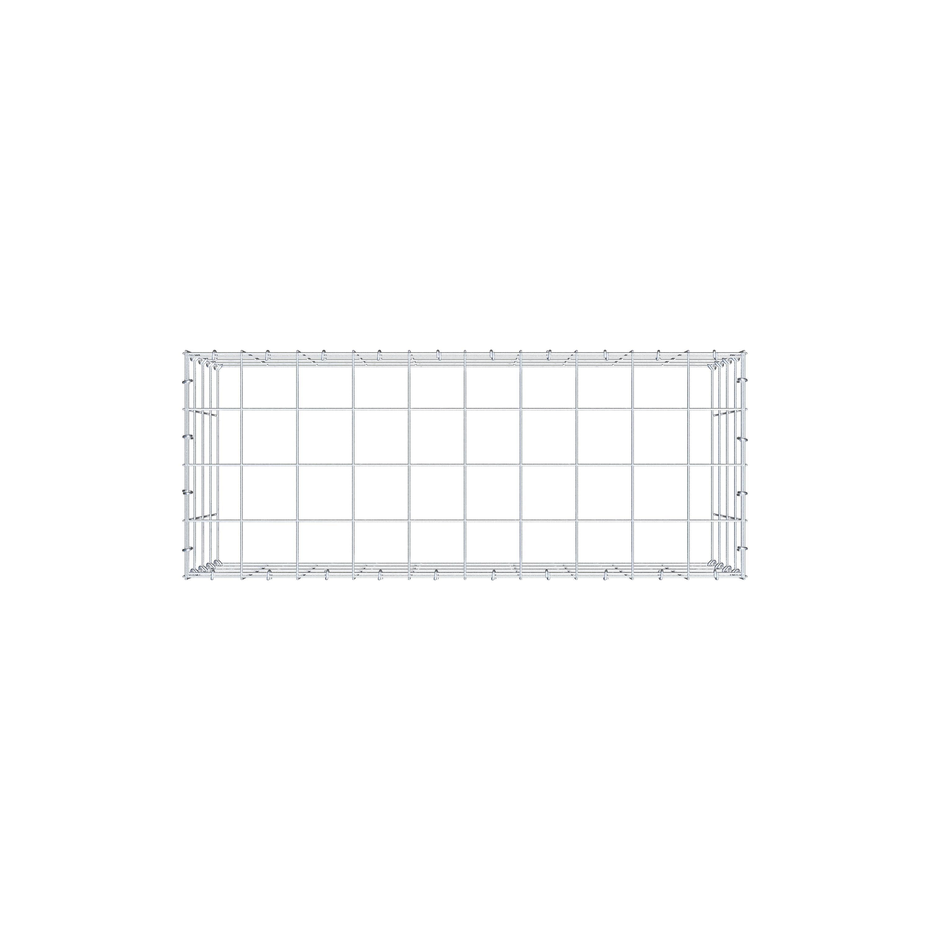 Gabião tipo 3 100 cm x 40 cm x 40 cm (C x A x P), malhagem 10 cm x 10 cm, anel C