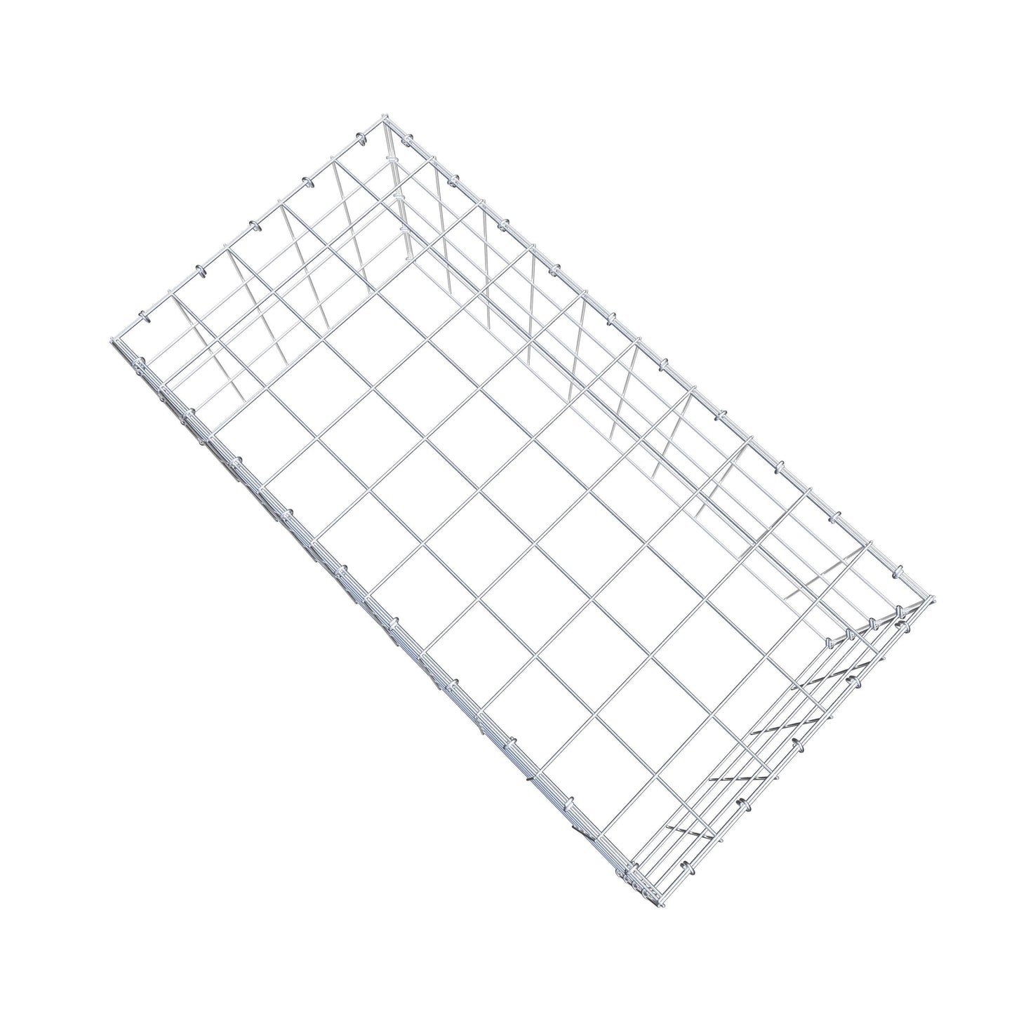 Mounted gabion type 3 100 cm x 40 cm x 50 cm (L x H x D), mesh size 10 cm x 10 cm, C-ring