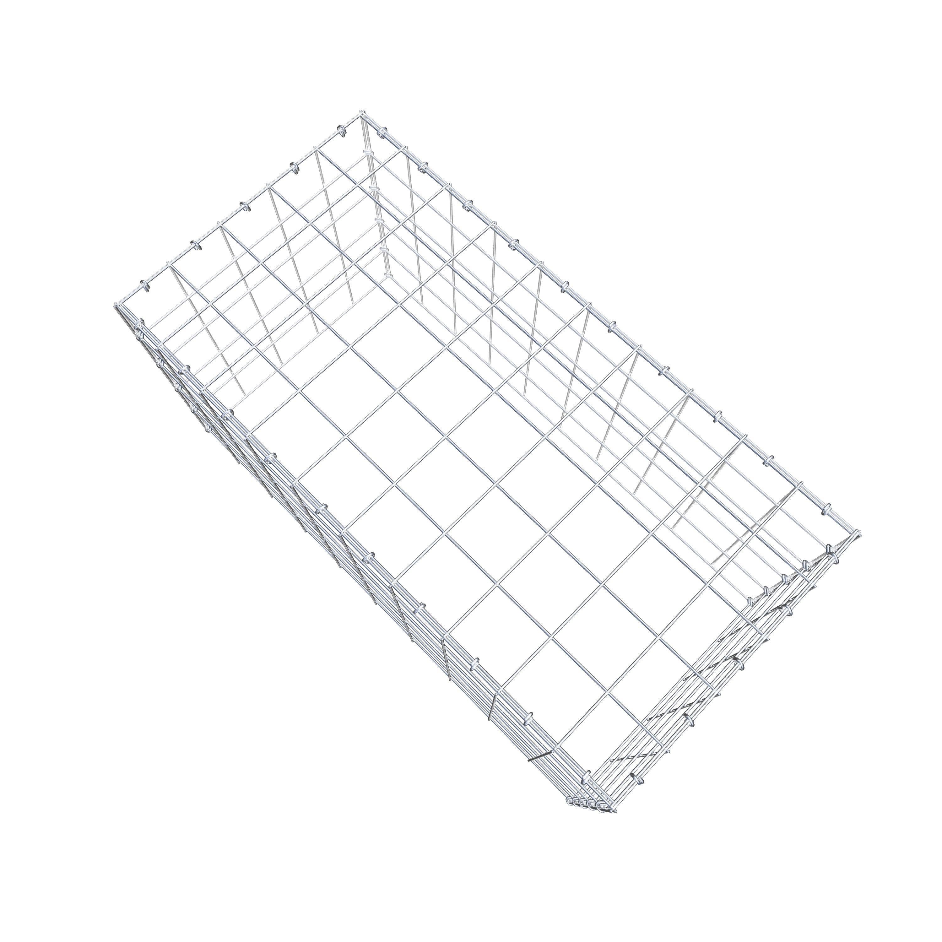 Mounted gabion type 3 100 cm x 50 cm x 50 cm (L x H x D), mesh size 10 cm x 10 cm, C-ring