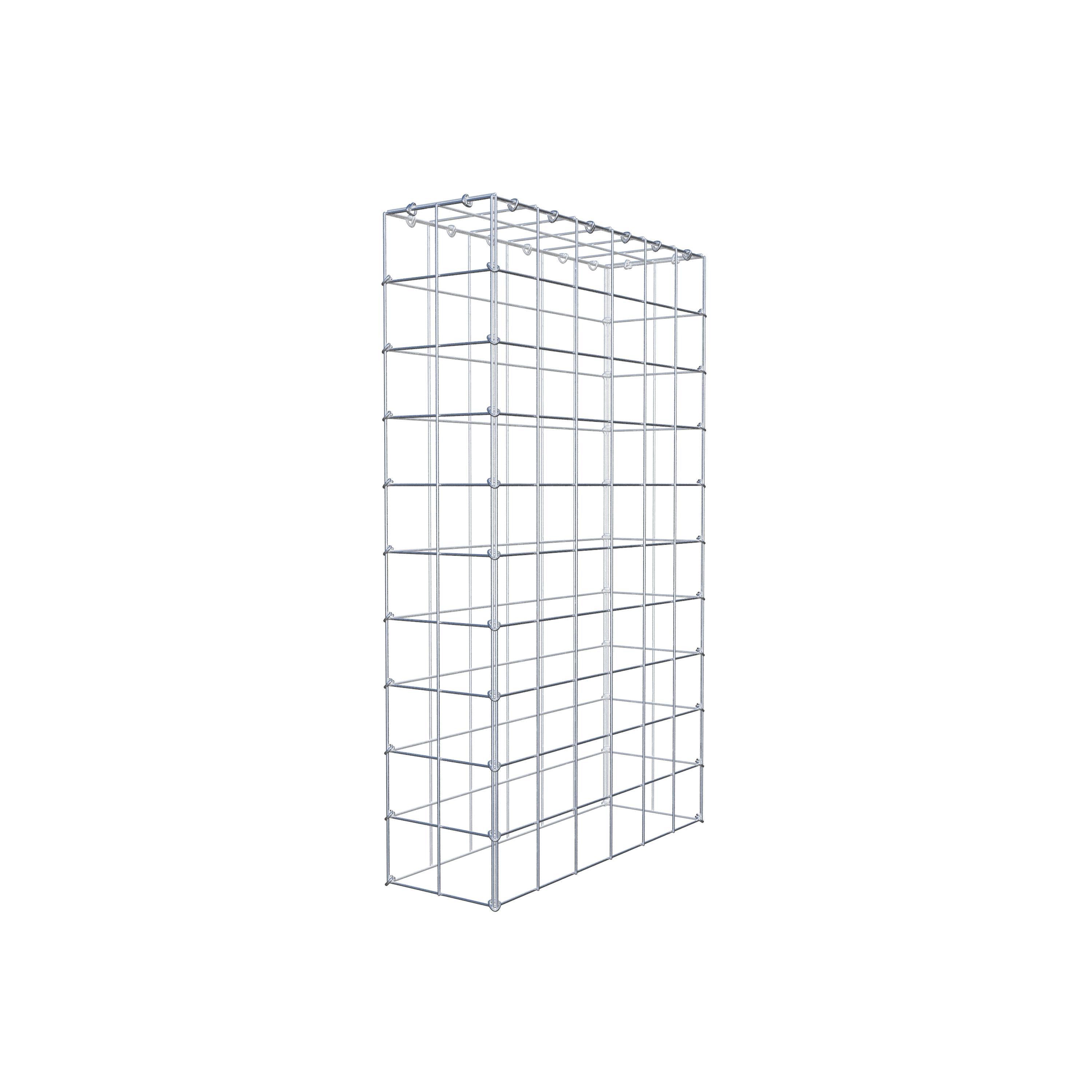 Monteret gabion type 3 100 cm x 60 cm x 20 cm (L x H x D), maskestørrelse 10 cm x 10 cm, C-ring