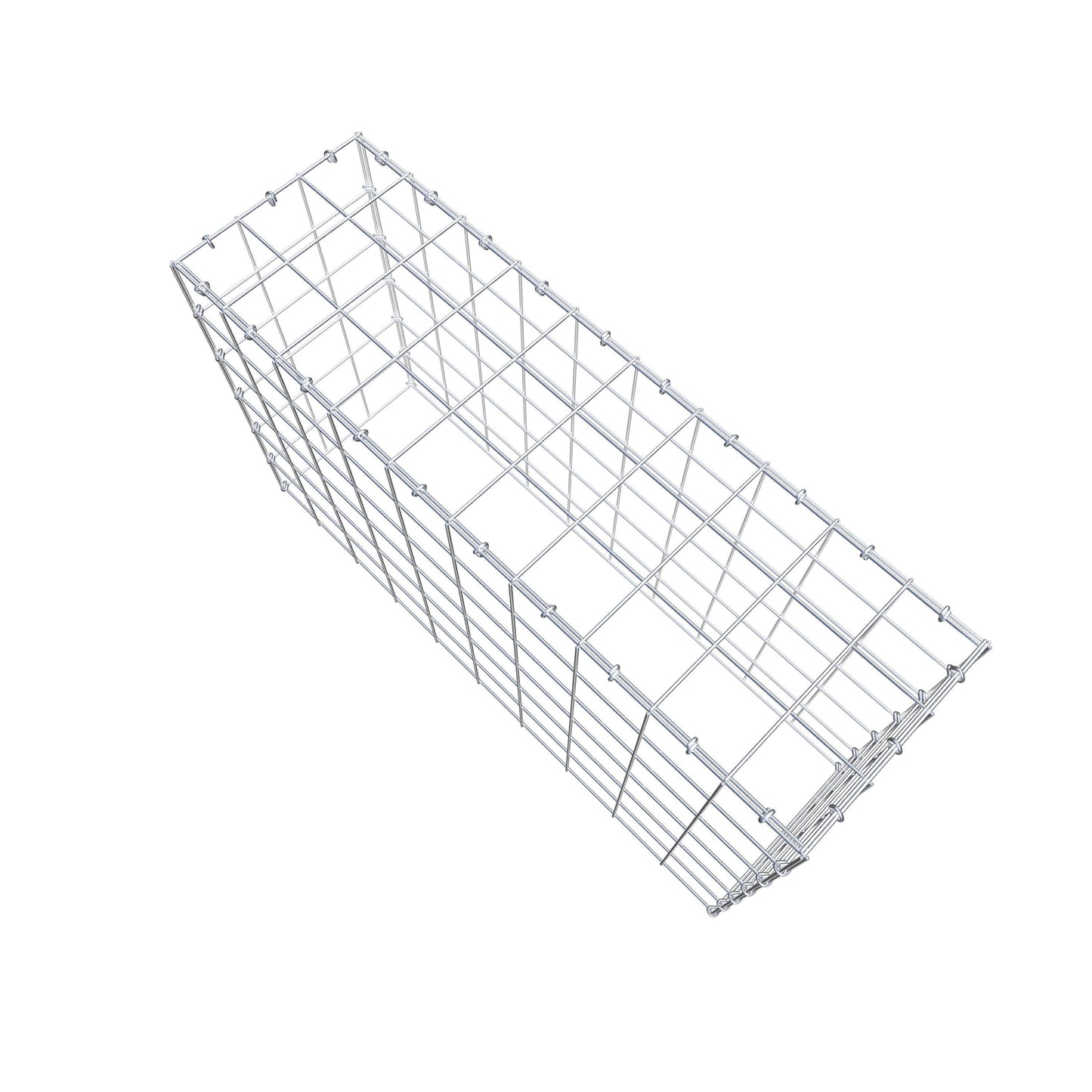 Mounted gabion type 3 100 cm x 60 cm x 30 cm (L x H x D), mesh size 10 cm x 10 cm, C-ring