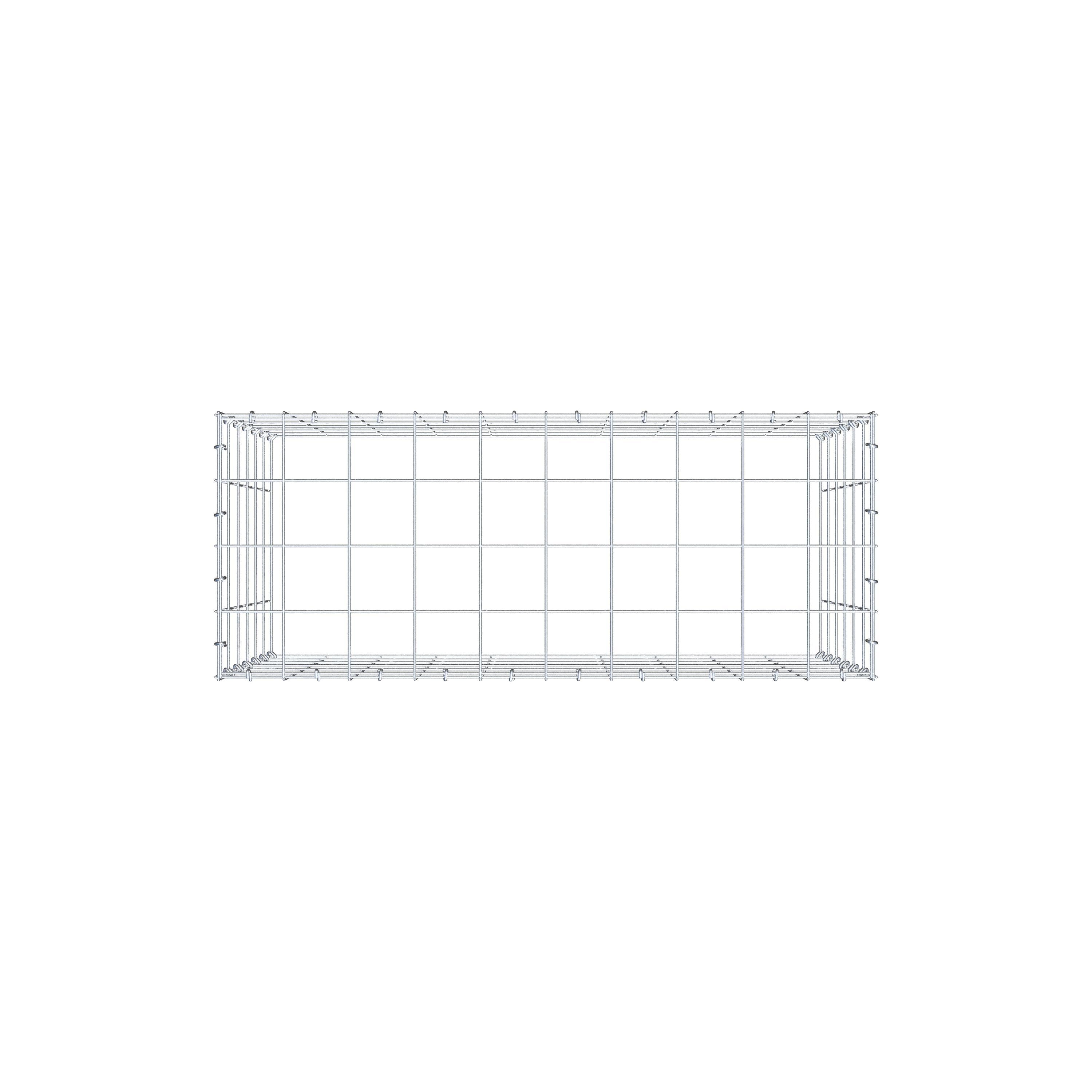 Gabião Tipo 3 100 cm x 60 cm x 40 cm (C x A x P), malhagem 10 cm x 10 cm, anel C