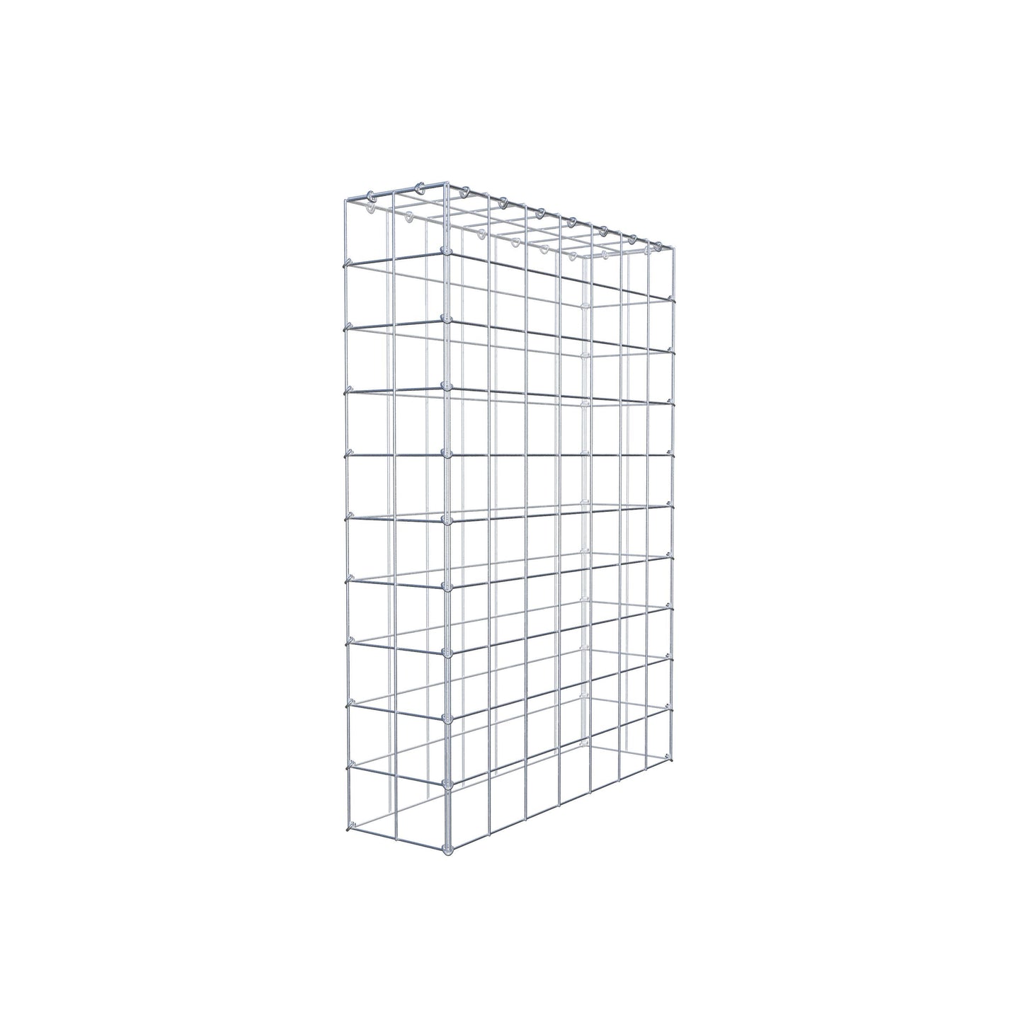 Typ 3 påbyggnadsgabion 100 cm x 70 cm x 20 cm (L x H x D), maskstorlek 10 cm x 10 cm, C-ring