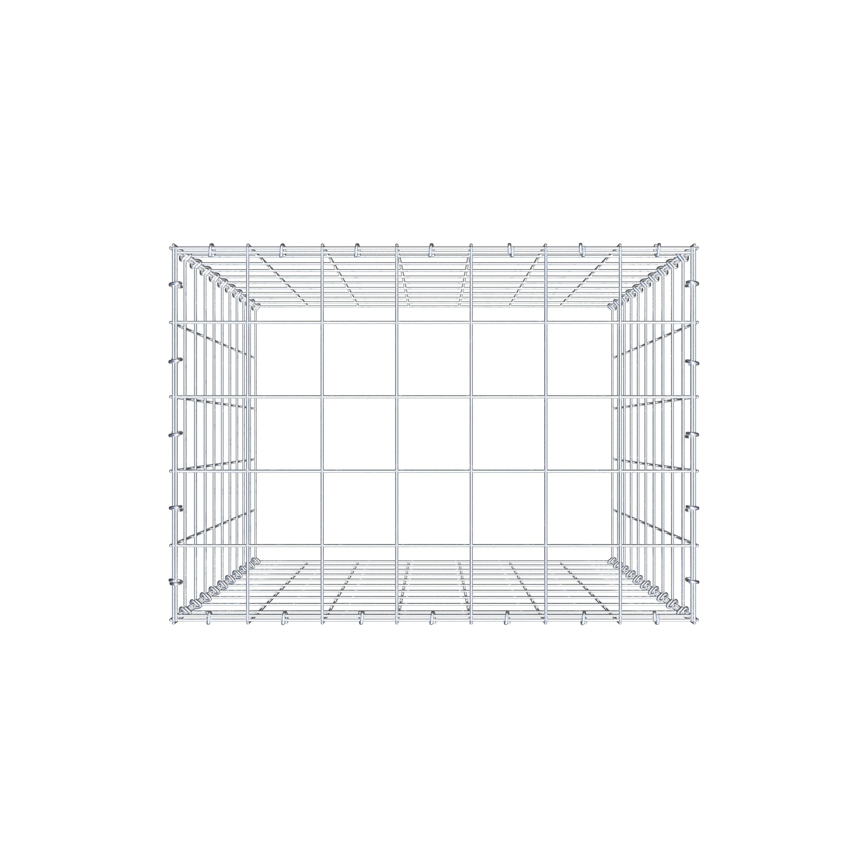 Gabião Tipo 3 100 cm x 70 cm x 50 cm (C x A x P), malhagem 10 cm x 10 cm, anel C