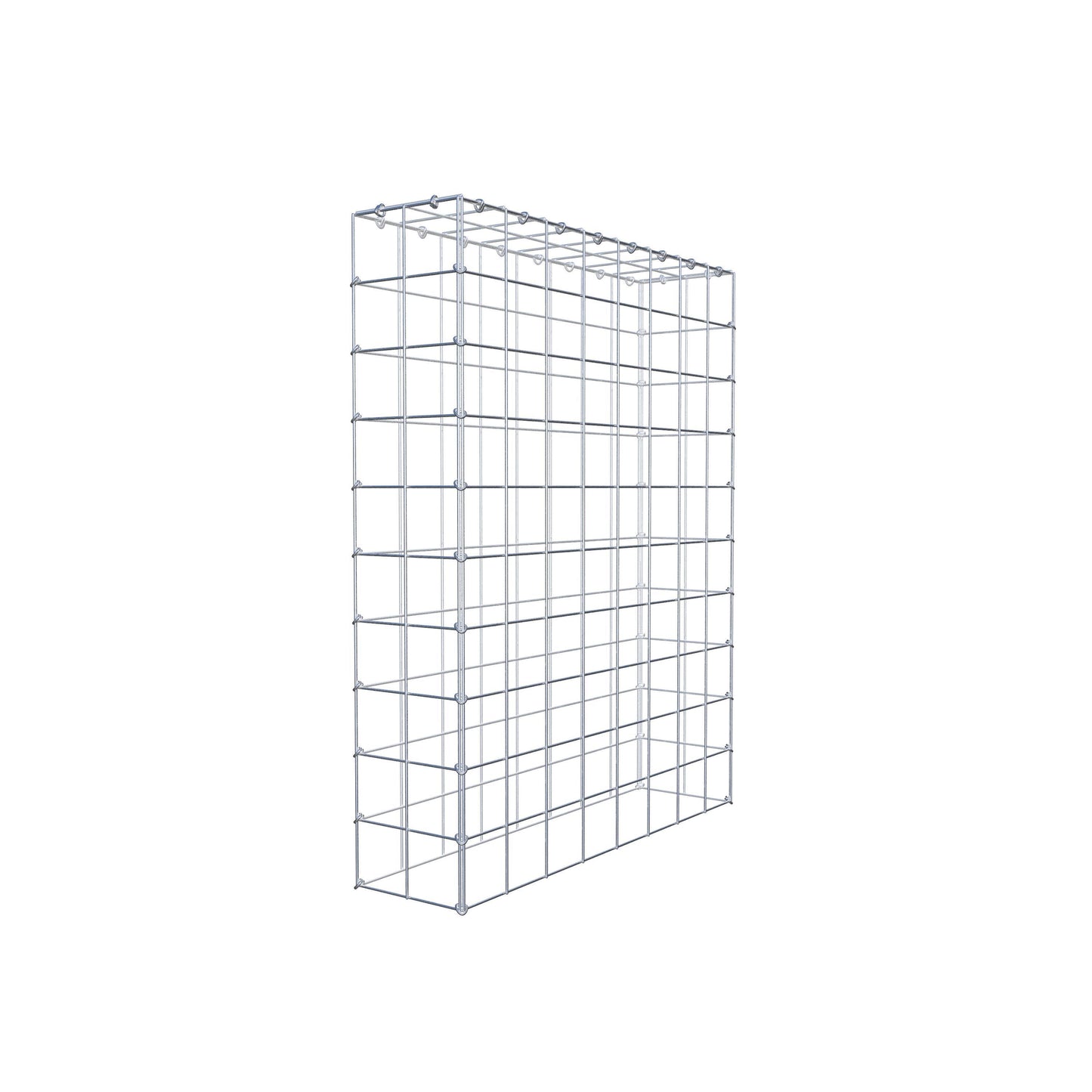 Typ 3 påbyggnadsgabion 100 cm x 80 cm x 20 cm (L x H x D), maskstorlek 10 cm x 10 cm, C-ring