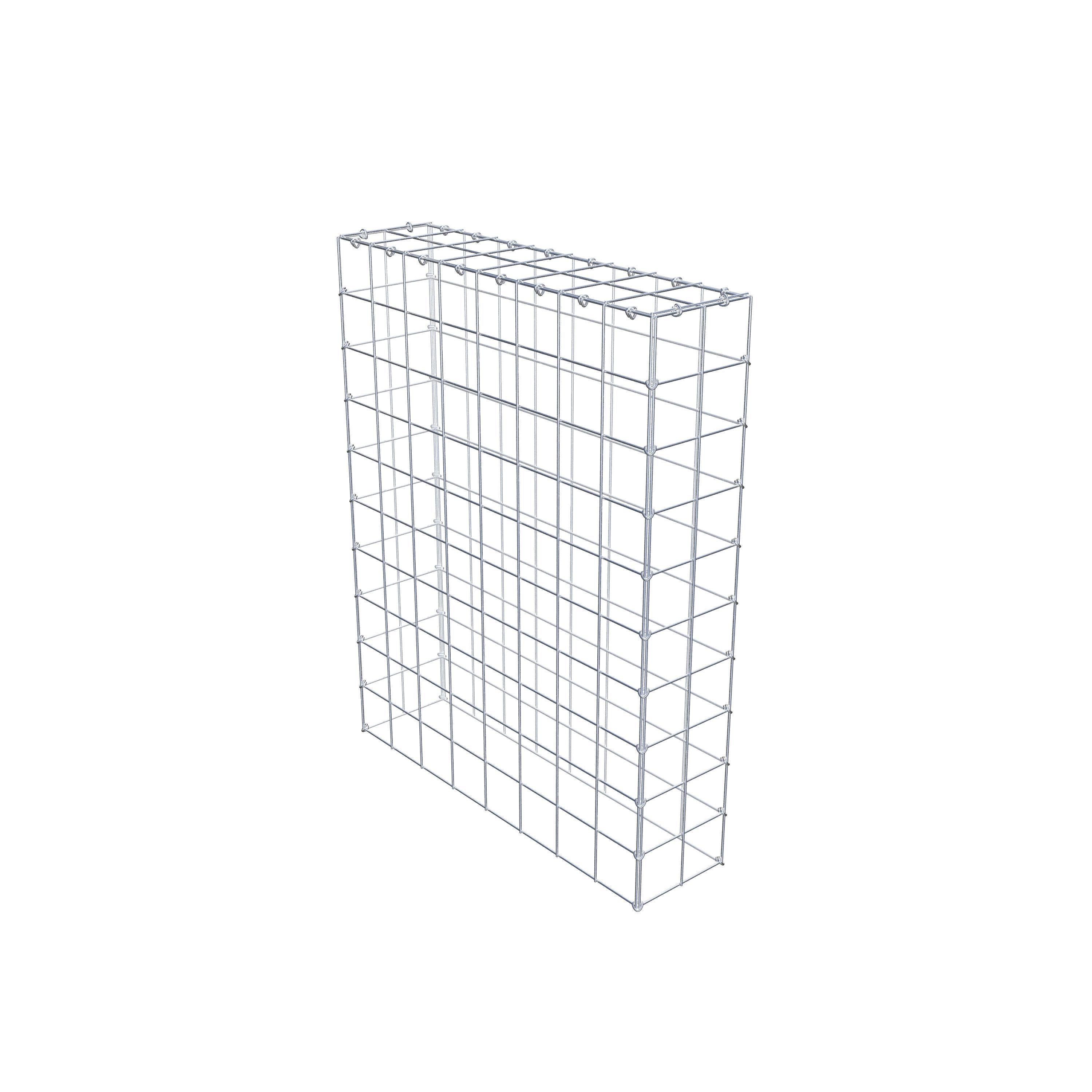 Monteret gabion type 3 100 cm x 80 cm x 20 cm (L x H x D), maskestørrelse 10 cm x 10 cm, C-ring