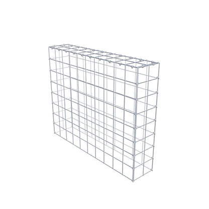 Typ 3 påbyggnadsgabion 100 cm x 80 cm x 20 cm (L x H x D), maskstorlek 10 cm x 10 cm, C-ring