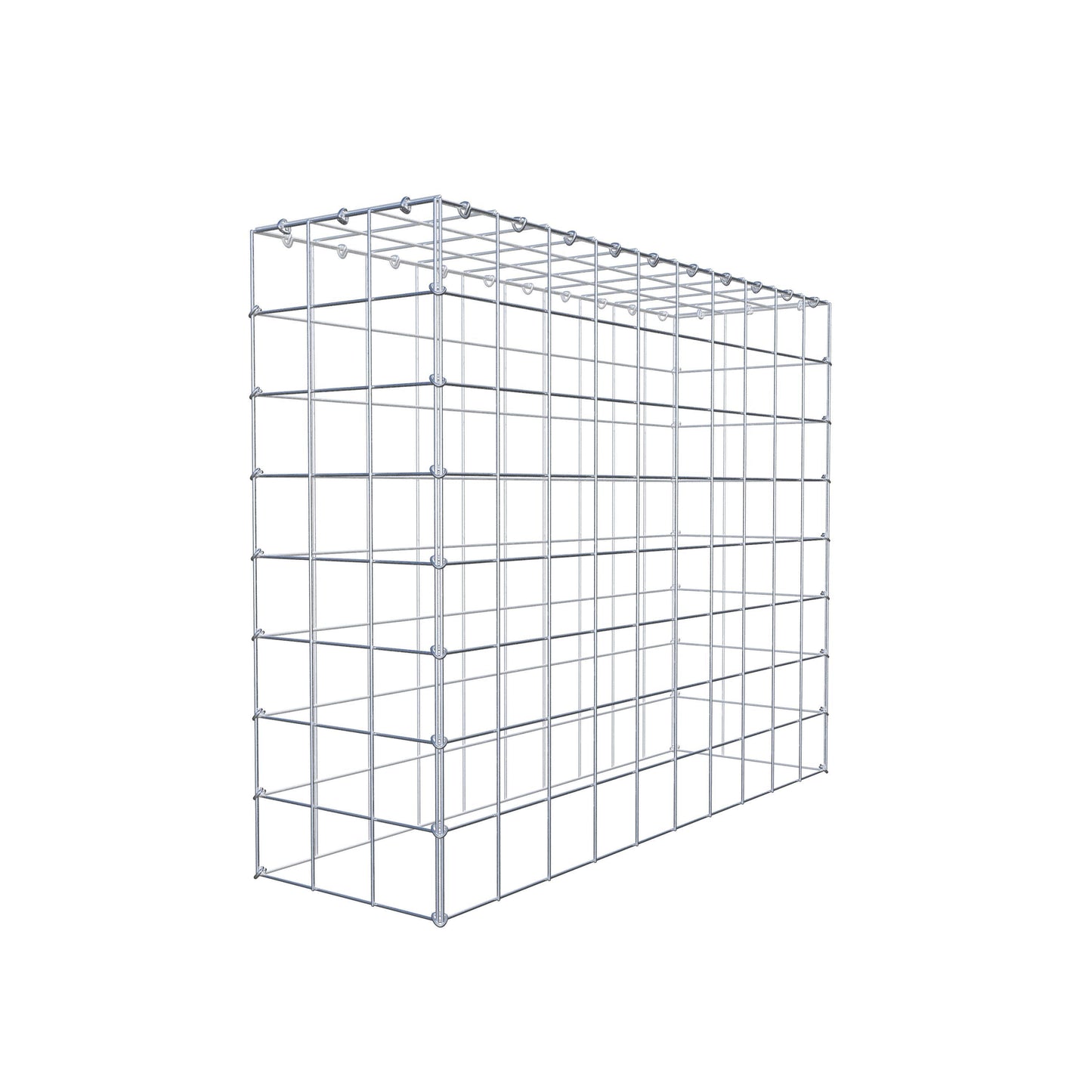 Typ 3 påbyggnadsgabion 100 cm x 80 cm x 30 cm (L x H x D), maskstorlek 10 cm x 10 cm, C-ring