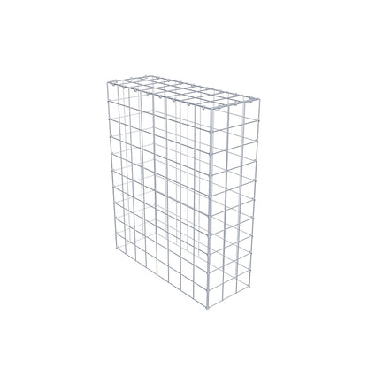 Typ 3 påbyggnadsgabion 100 cm x 80 cm x 30 cm (L x H x D), maskstorlek 10 cm x 10 cm, C-ring
