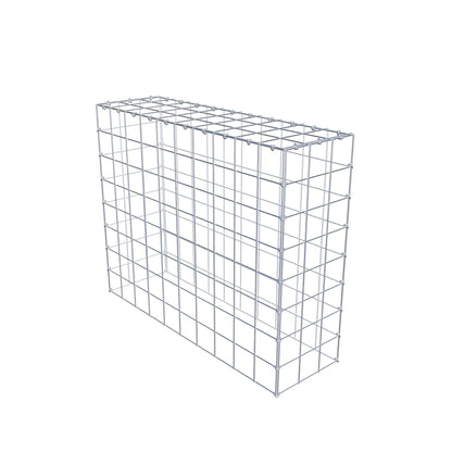 Typ 3 påbyggnadsgabion 100 cm x 80 cm x 30 cm (L x H x D), maskstorlek 10 cm x 10 cm, C-ring
