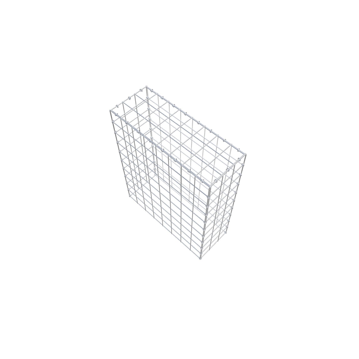 Typ 3 påbyggnadsgabion 100 cm x 80 cm x 30 cm (L x H x D), maskstorlek 10 cm x 10 cm, C-ring