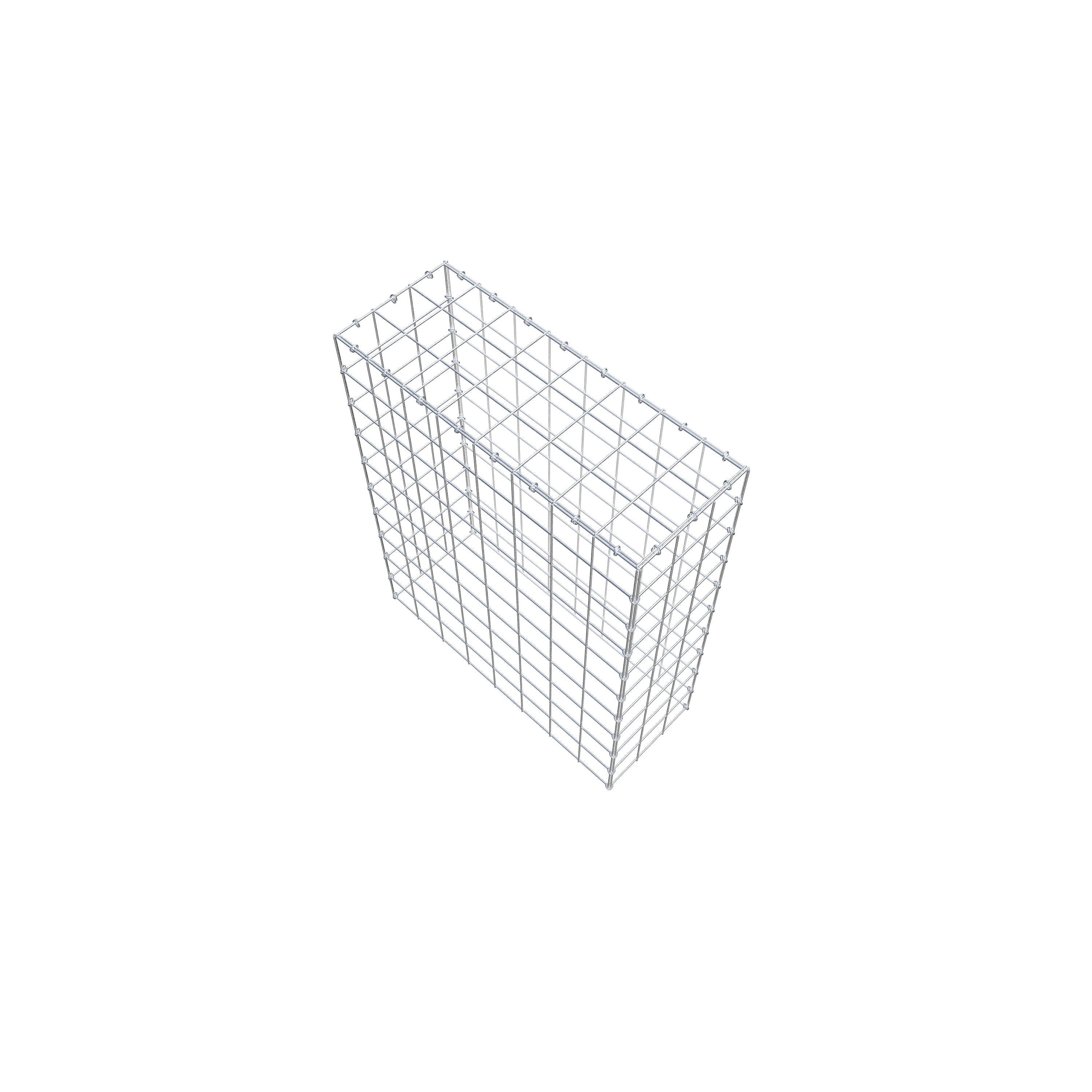 Monteret gabion type 3 100 cm x 80 cm x 30 cm (L x H x D), maskestørrelse 10 cm x 10 cm, C-ring